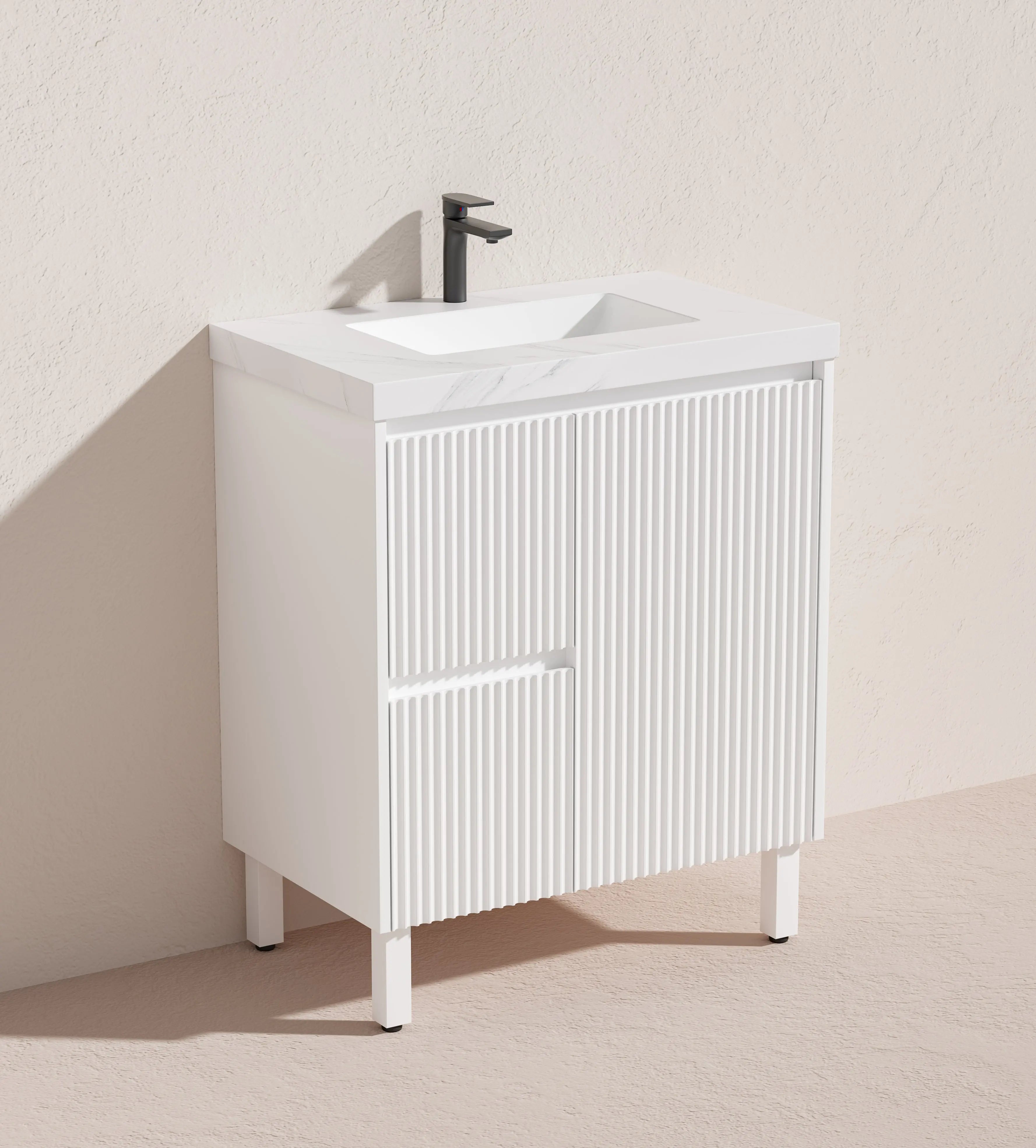 Brighton Freestanding PVC Vanity 750mm (Matte White) Poseidon