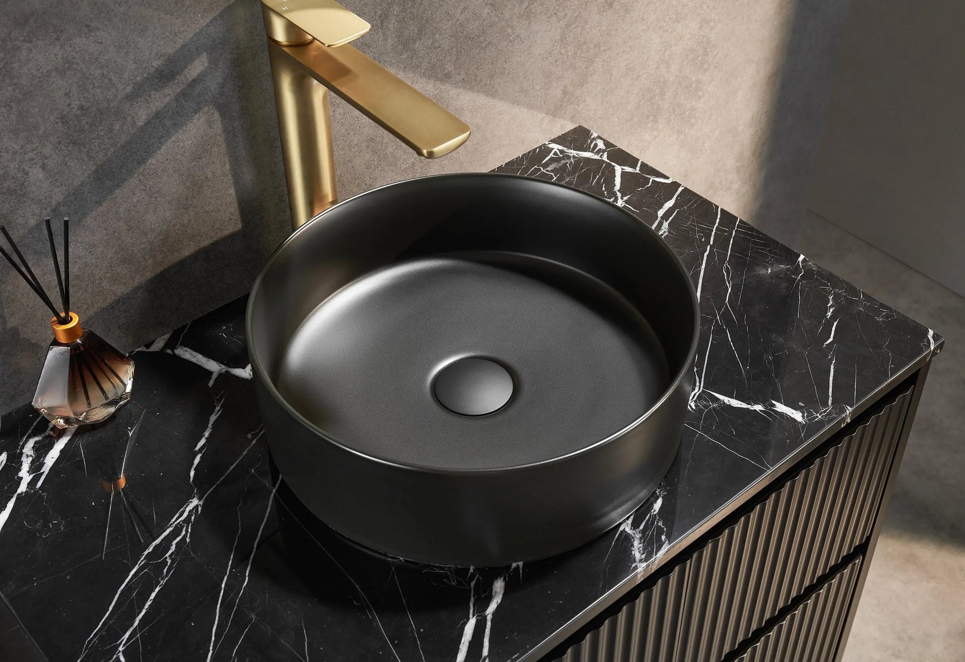Brindabella Wall Hung PVC Cabinet 750mm (Matte Black) Poseidon