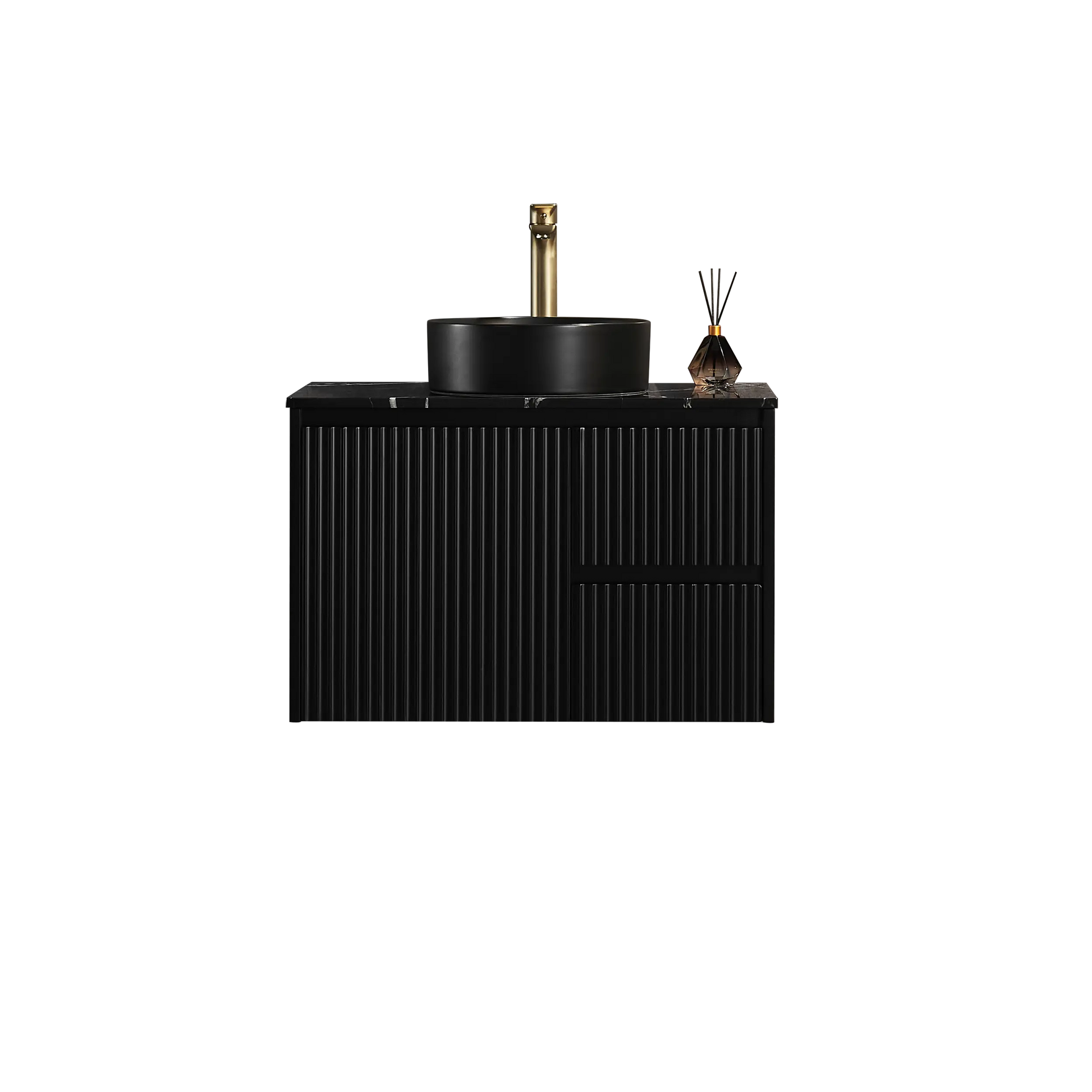 Brindabella Wall Hung PVC Cabinet 750mm (Matte Black) Poseidon