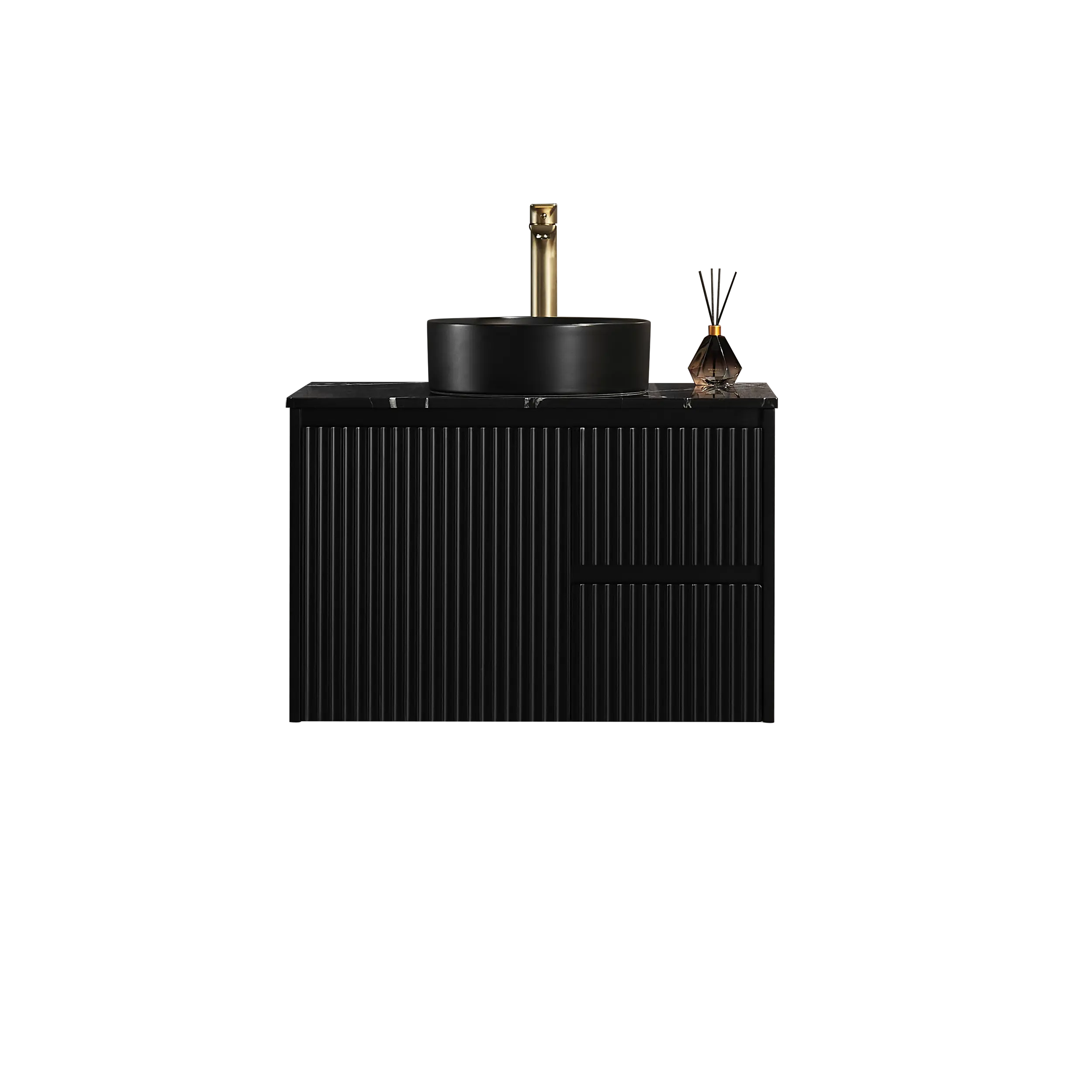 Brindabella Wall Hung PVC Cabinet 750mm (Matte Black) Poseidon
