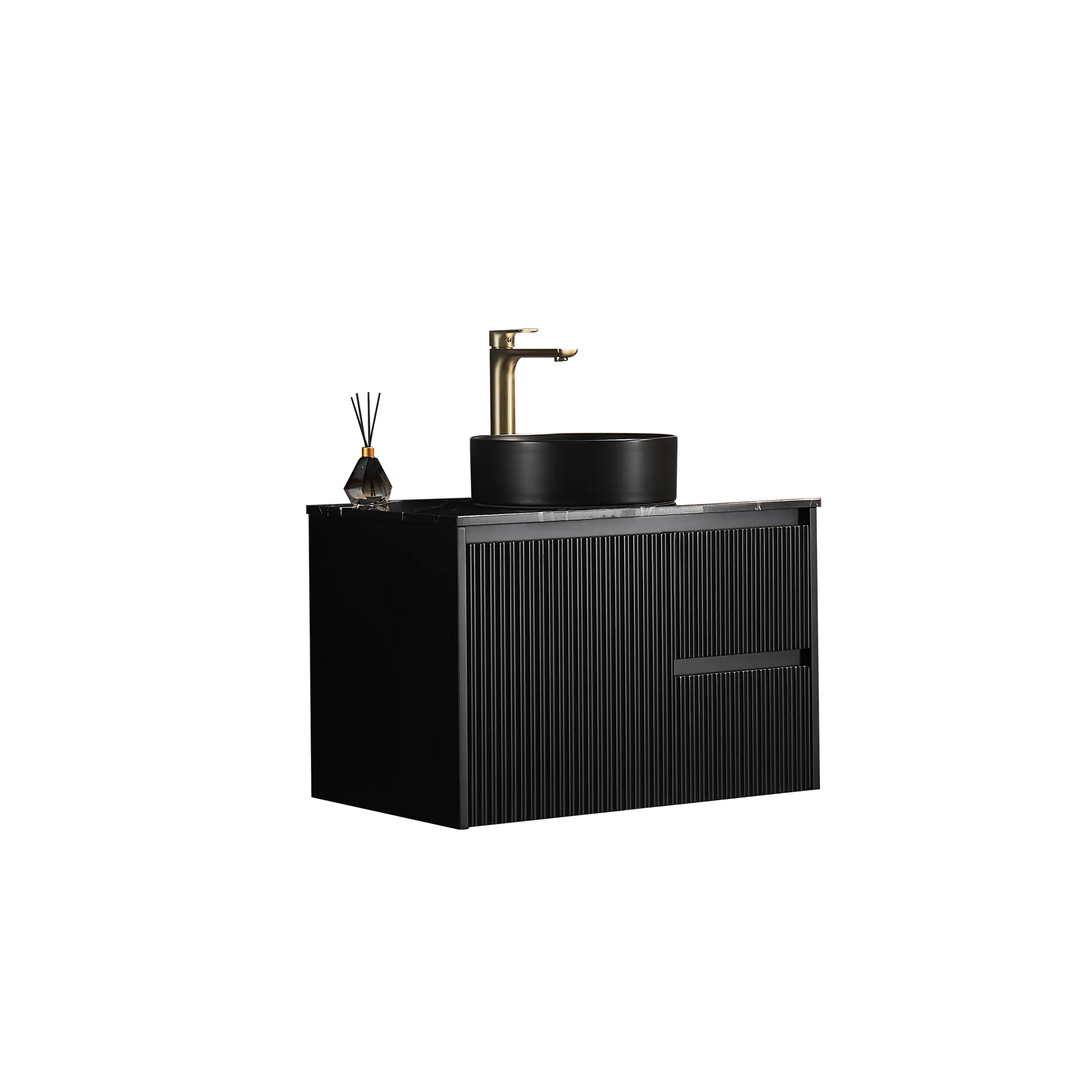 Brindabella Wall Hung PVC Cabinet 750mm (Matte Black) Poseidon