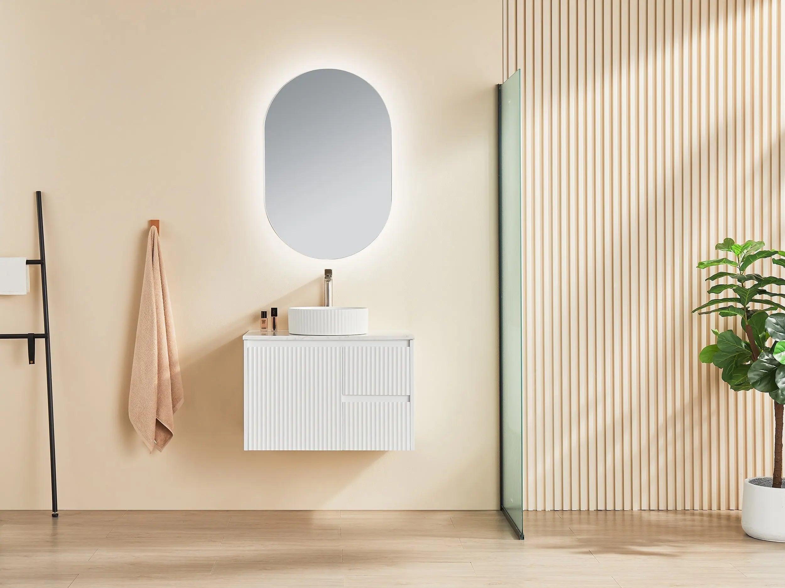Brindabella Wall Hung PVC Cabinet 750mm (Matte White) Poseidon