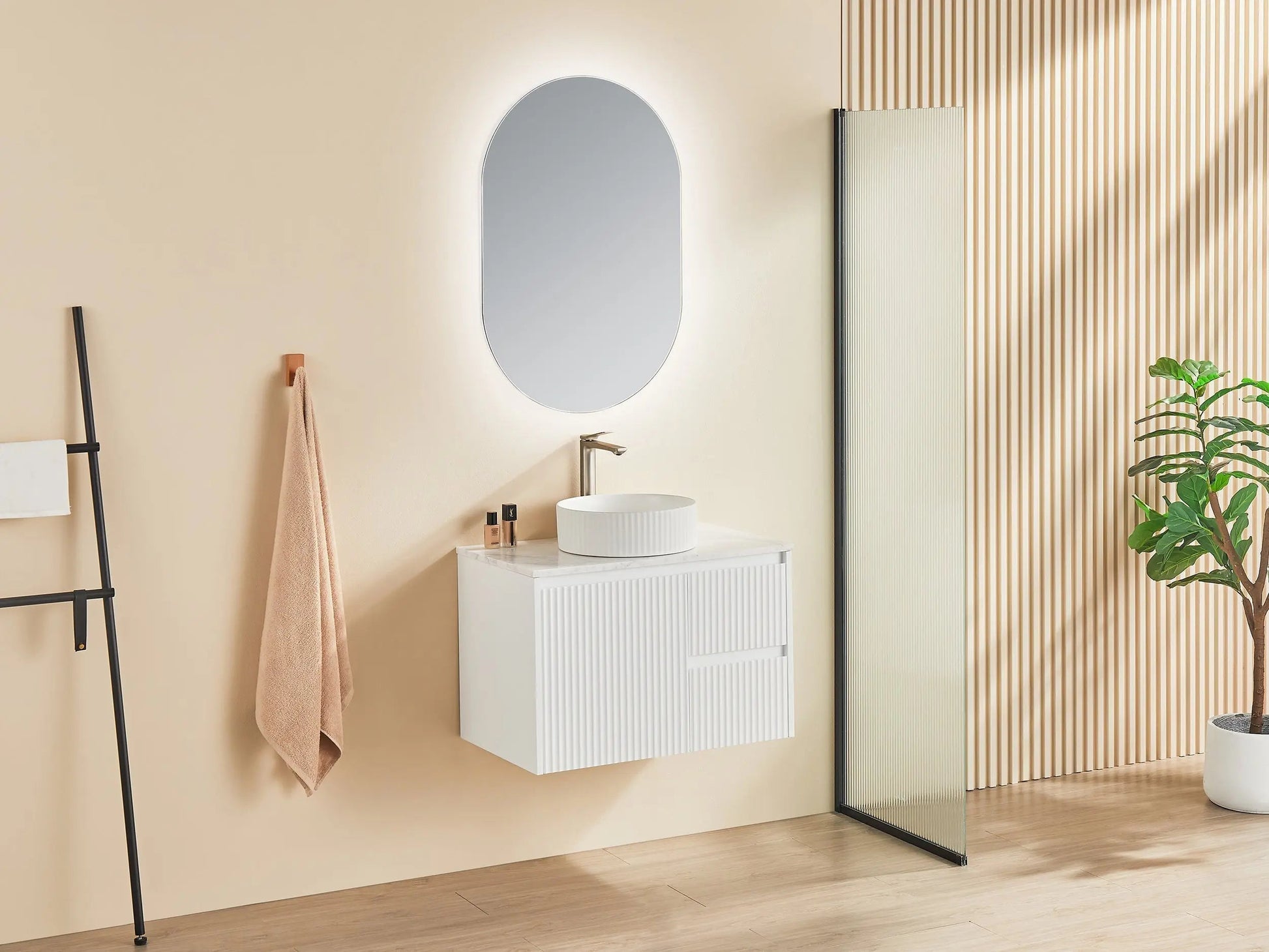 Brindabella Wall Hung PVC Cabinet 750mm (Matte White) Poseidon
