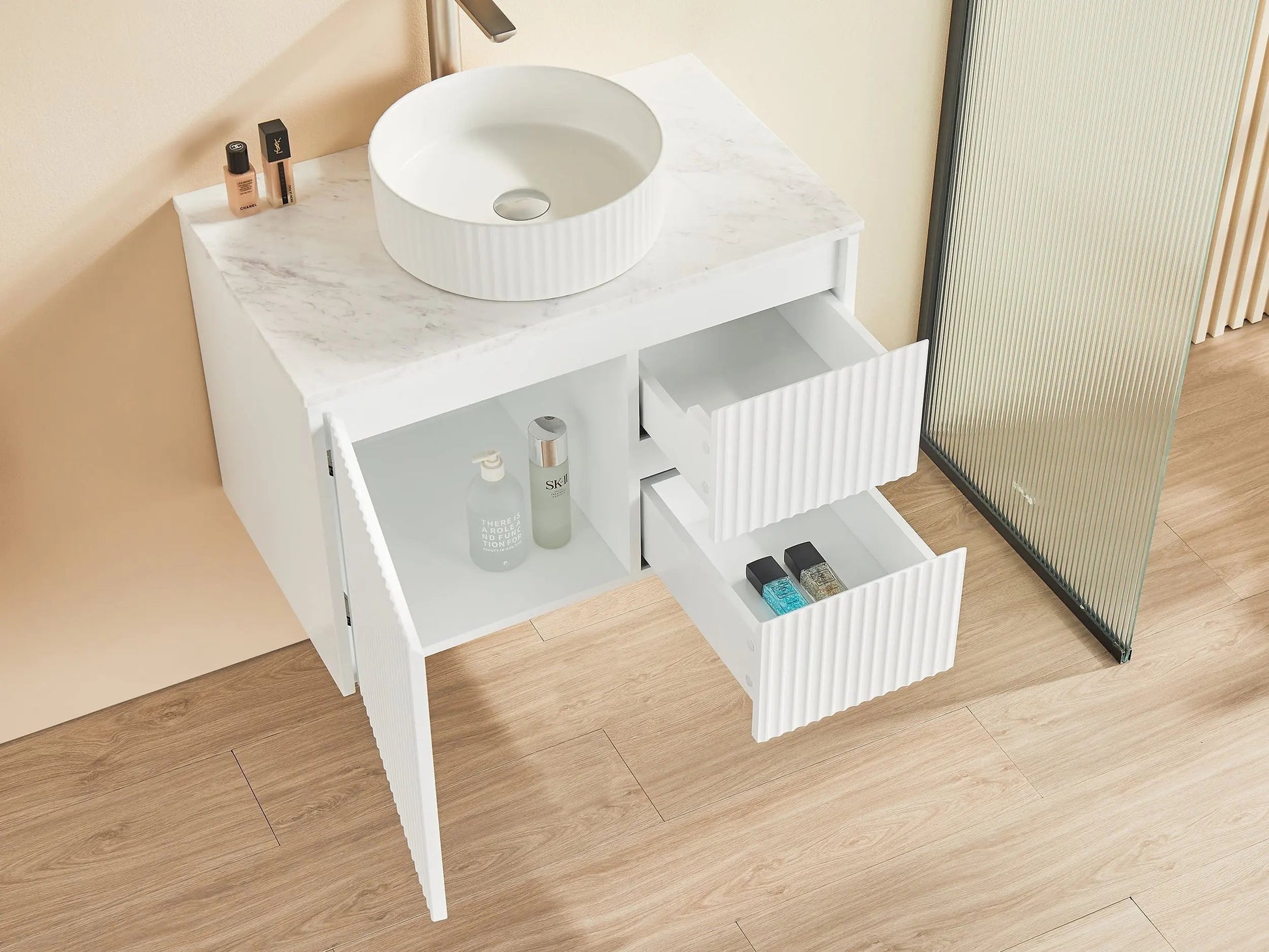 Brindabella Wall Hung PVC Cabinet 750mm (Matte White) Poseidon