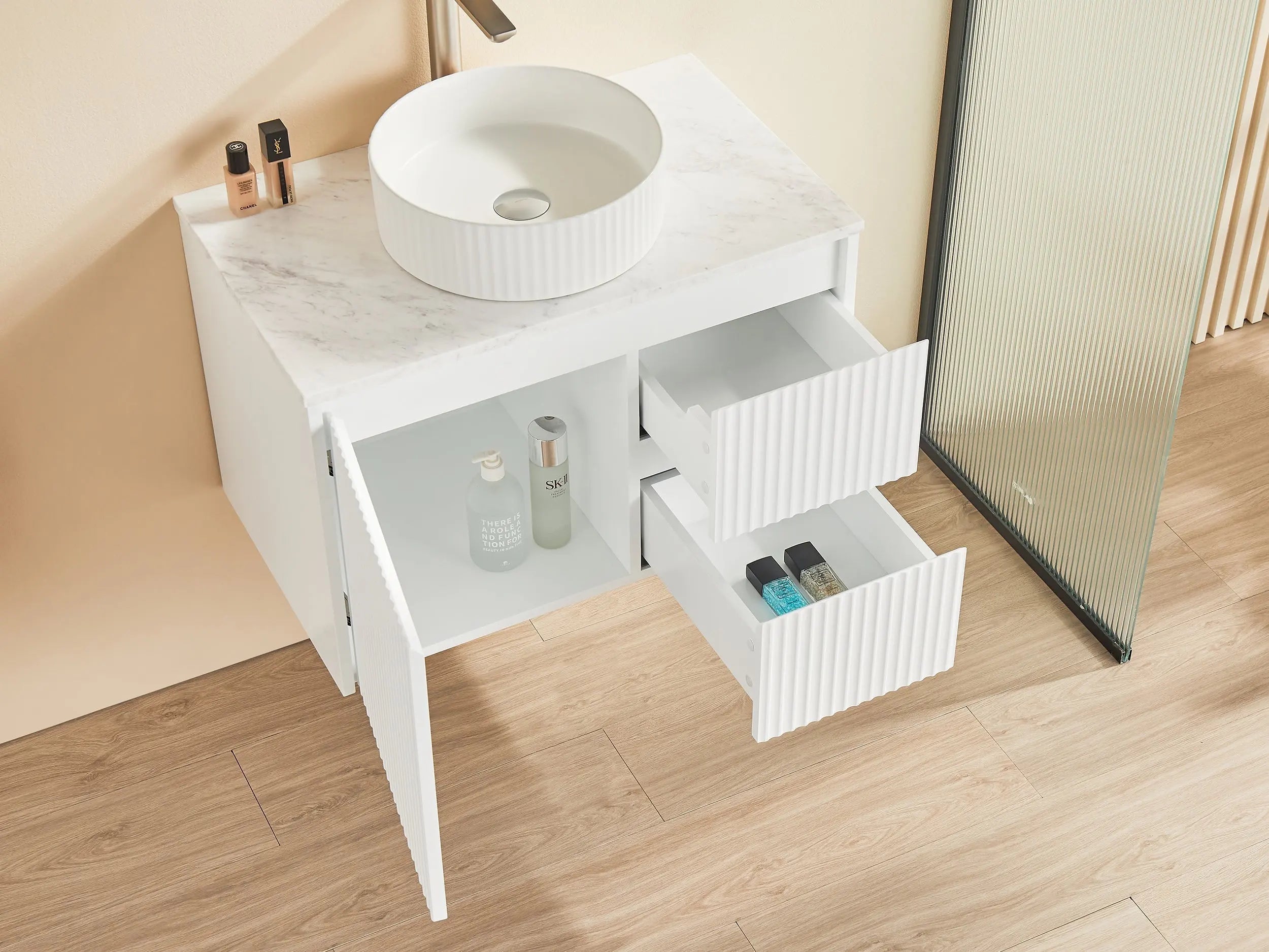 Brindabella Wall Hung PVC Cabinet 750mm (Matte White) Poseidon