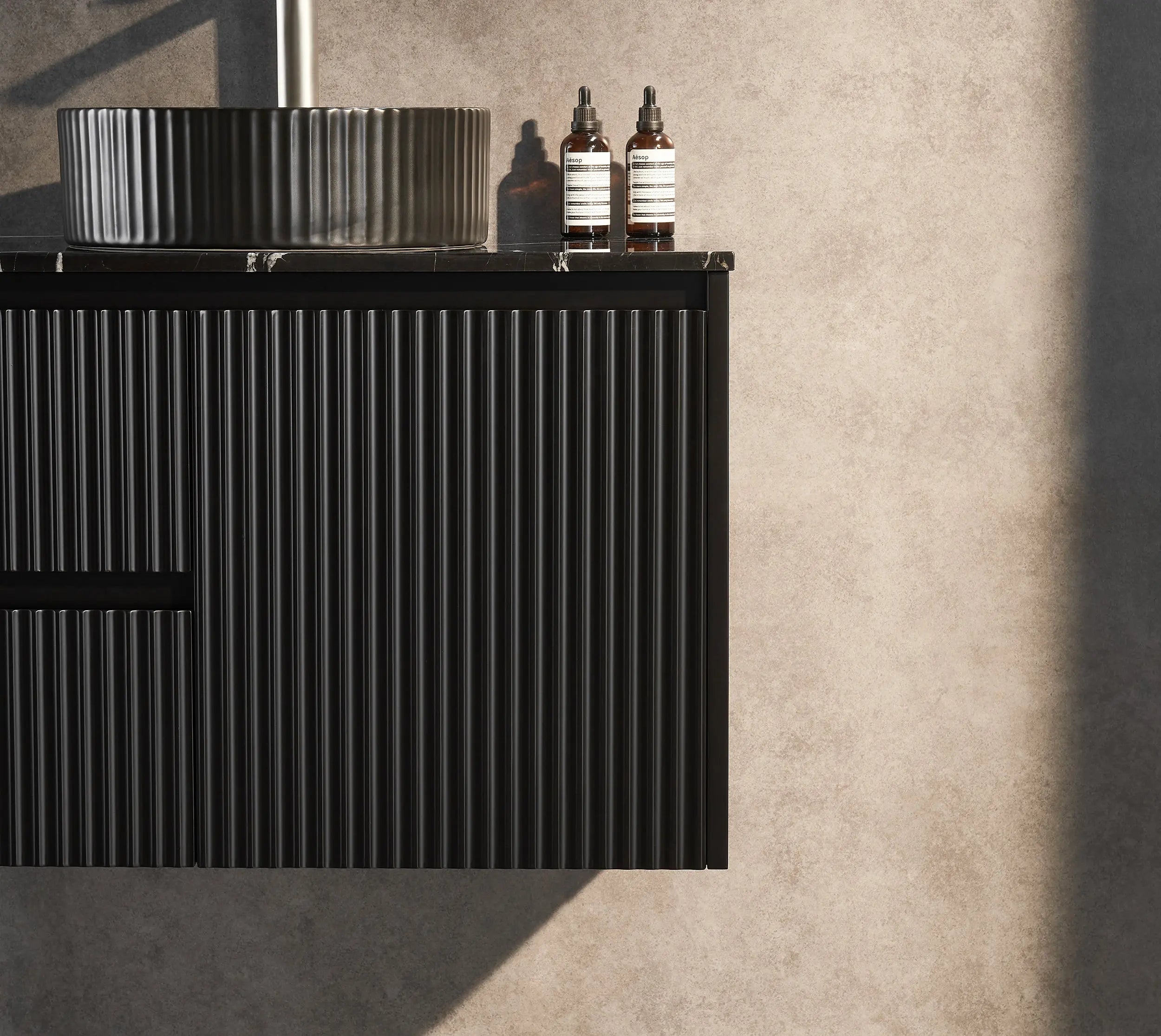 Brindabella Wall Hung PVC Cabinet 750mm (Matte Black) Poseidon