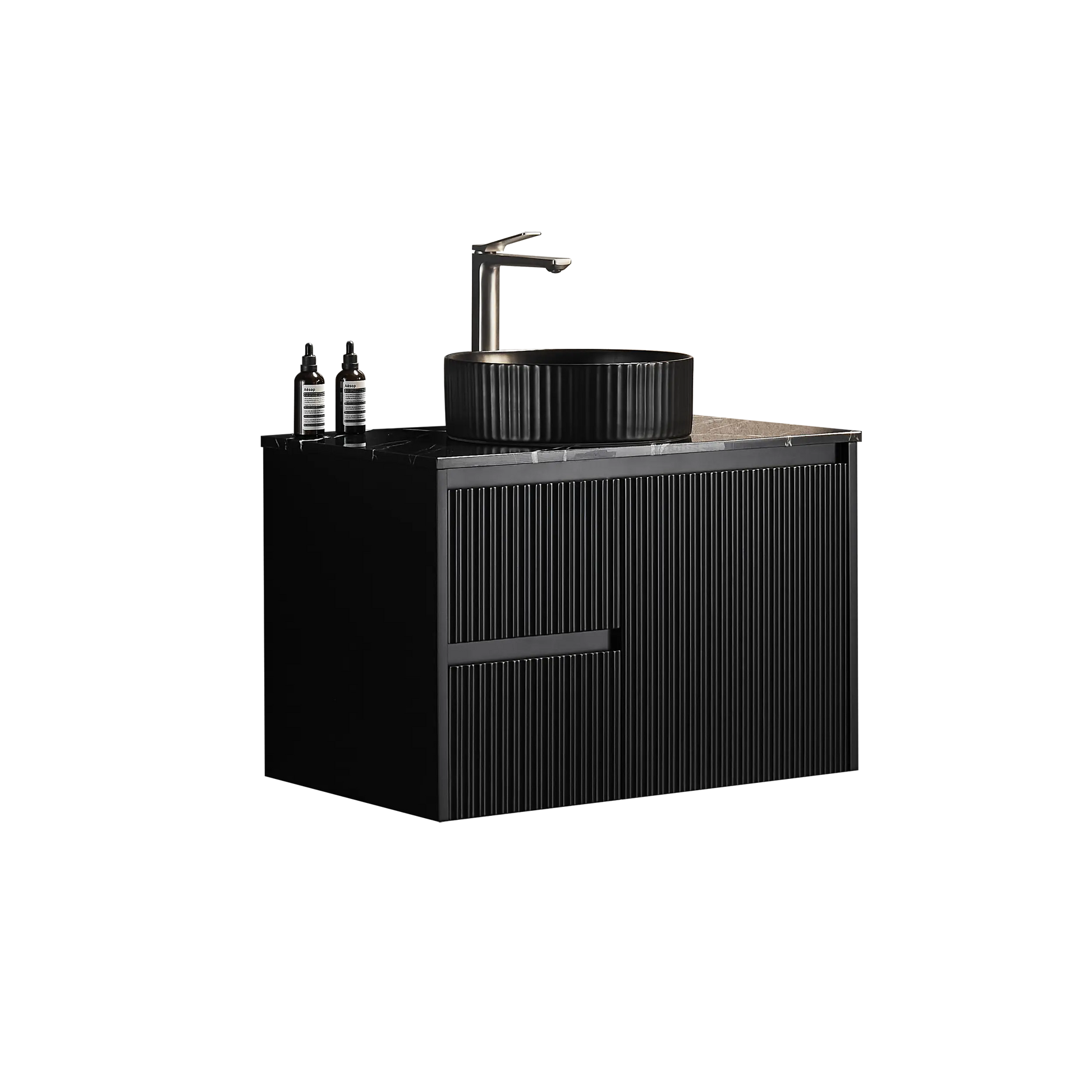 Brindabella Wall Hung PVC Cabinet 750mm (Matte Black) Poseidon