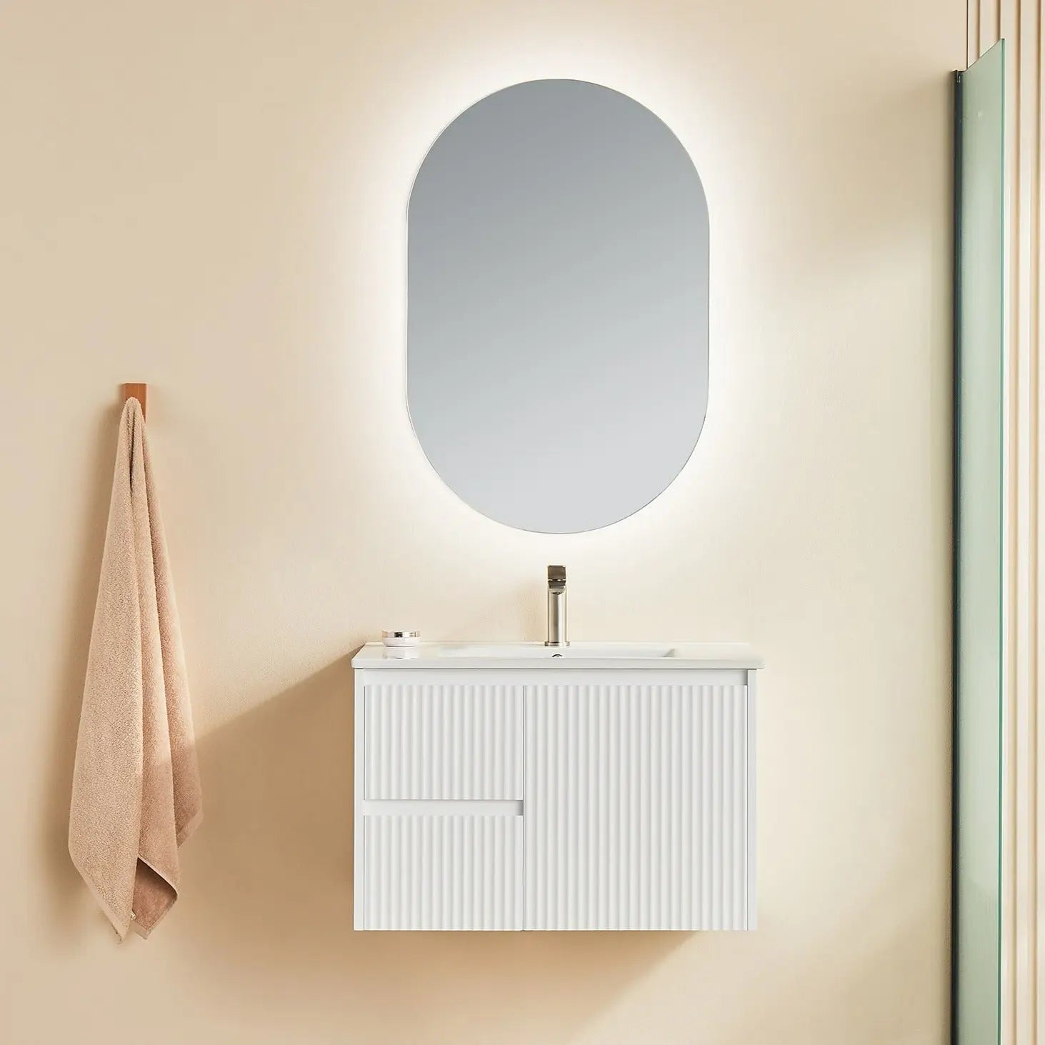 Brindabella Wall Hung PVC Cabinet 750mm (Matte White) Poseidon