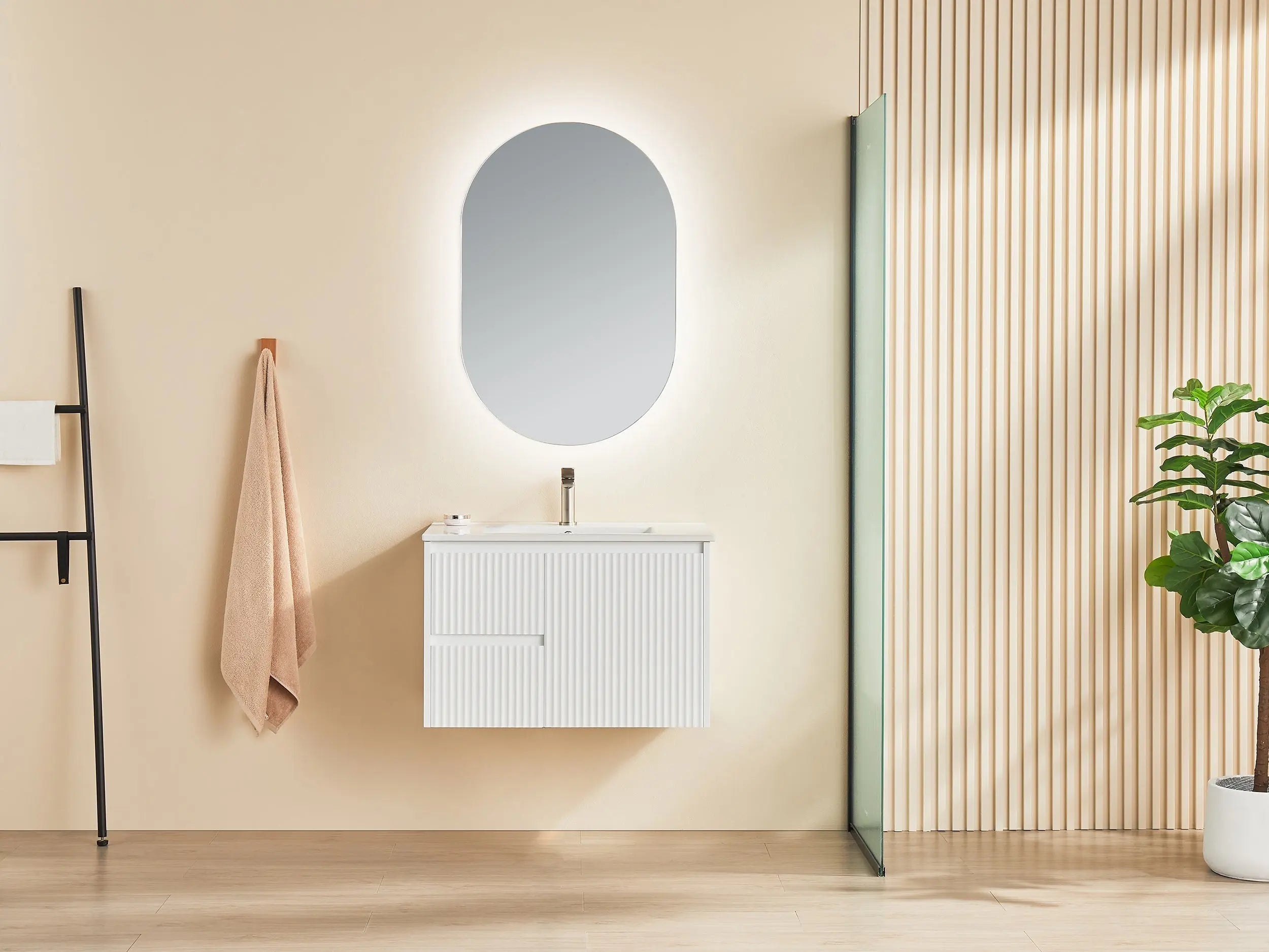 Brindabella Wall Hung PVC Cabinet 750mm (Matte White) Poseidon