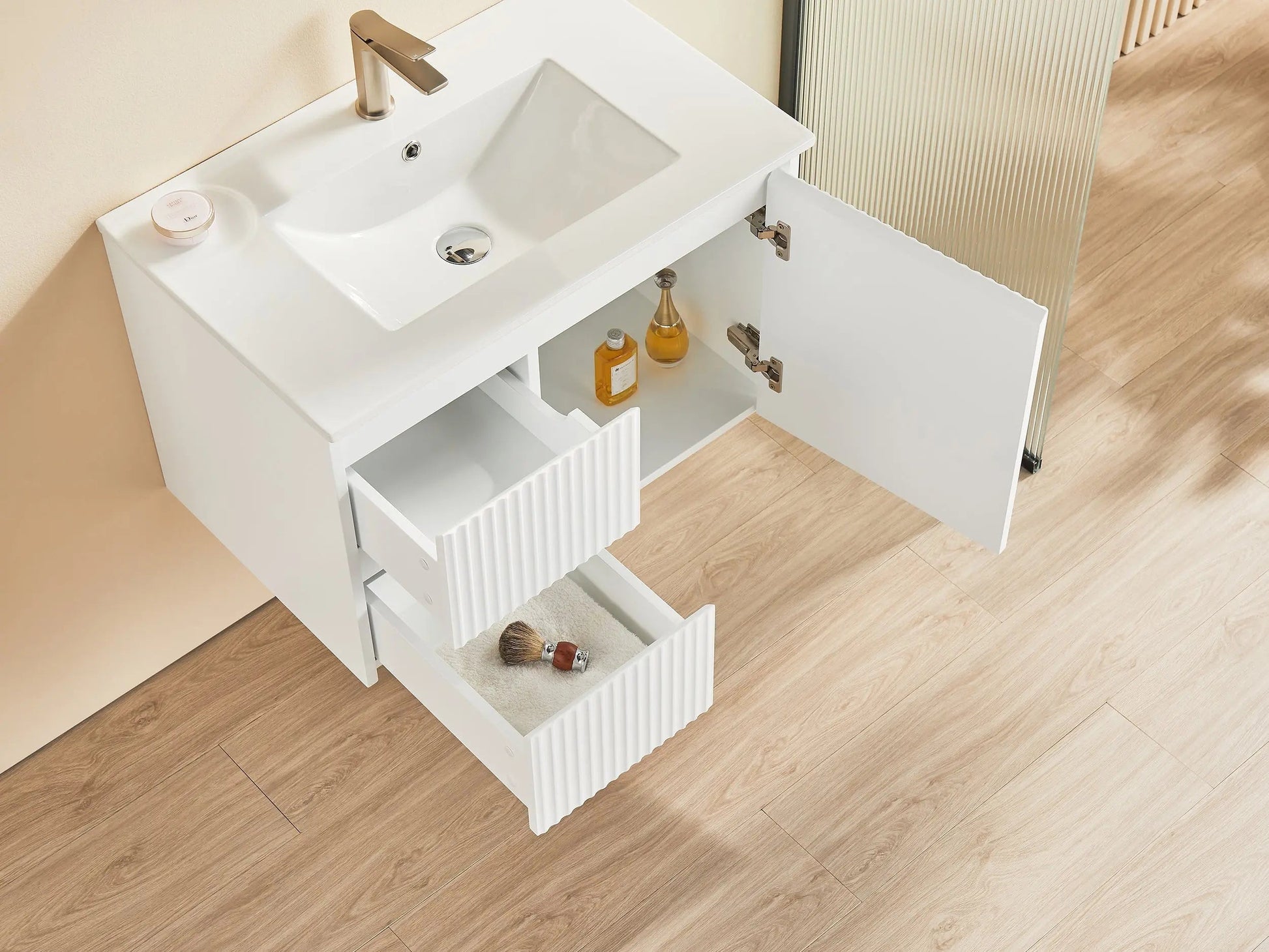 Brindabella Wall Hung PVC Cabinet 750mm (Matte White) Poseidon