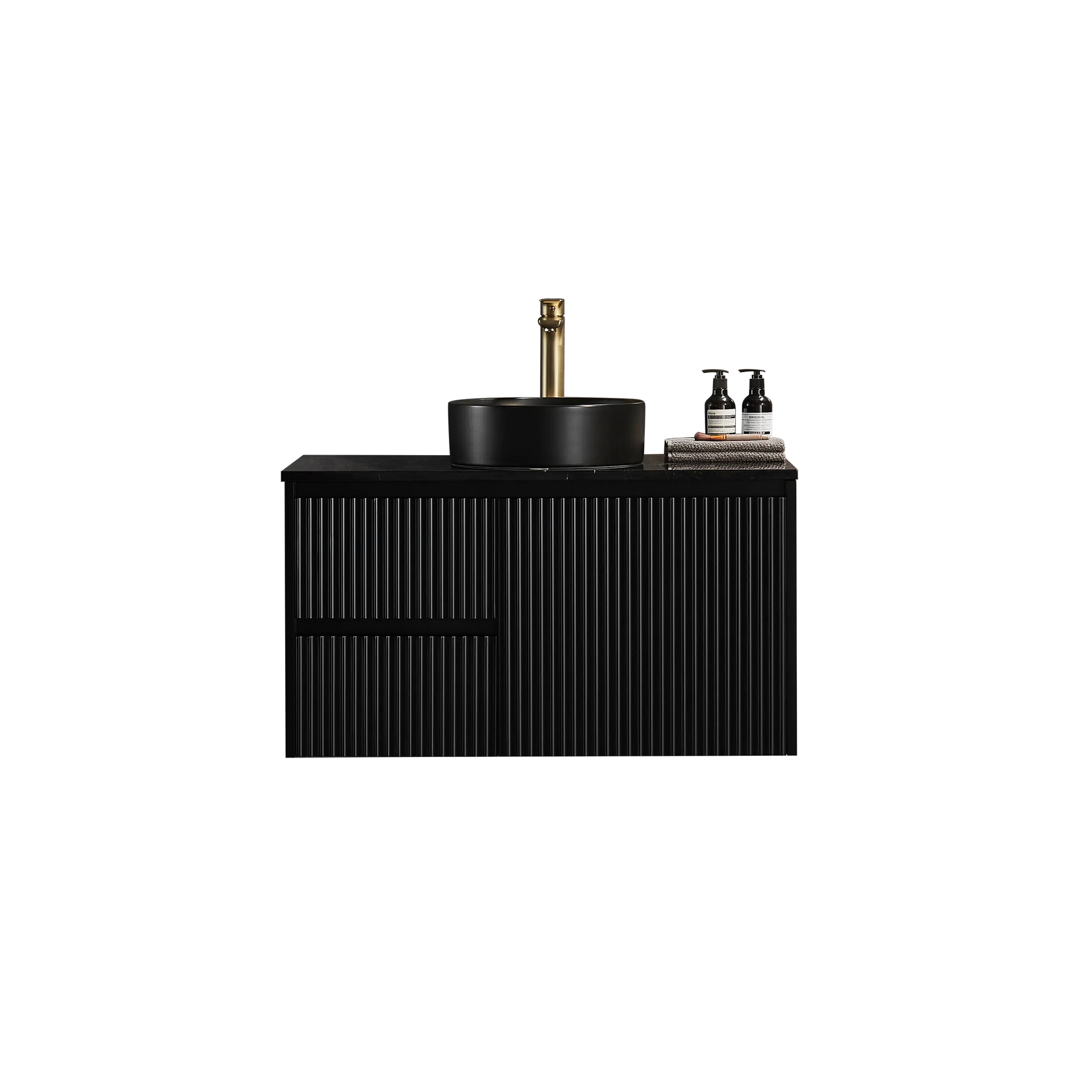 Brindabella Wall Hung PVC Cabinet 900mm (Matte Black) Poseidon