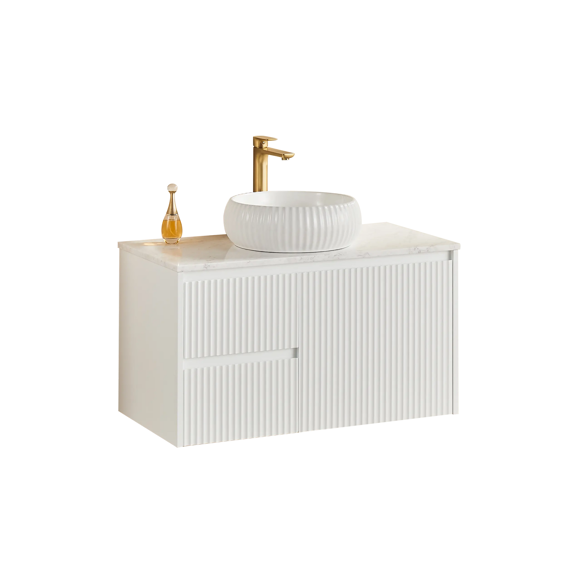 Brindabella Wall Hung PVC Cabinet 900mm (Matte White) Poseidon