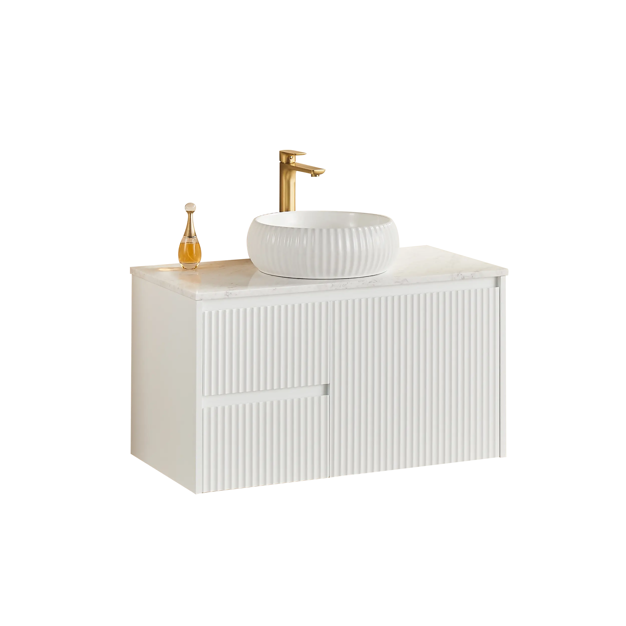 Brindabella Wall Hung PVC Cabinet 900mm (Matte White) Poseidon