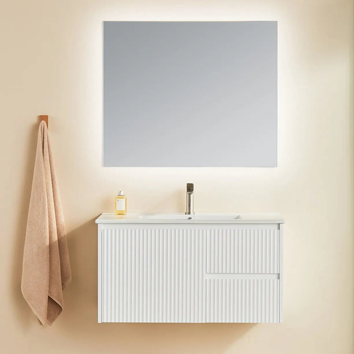 Brindabella Wall Hung PVC Cabinet 900mm (Matte White) Poseidon