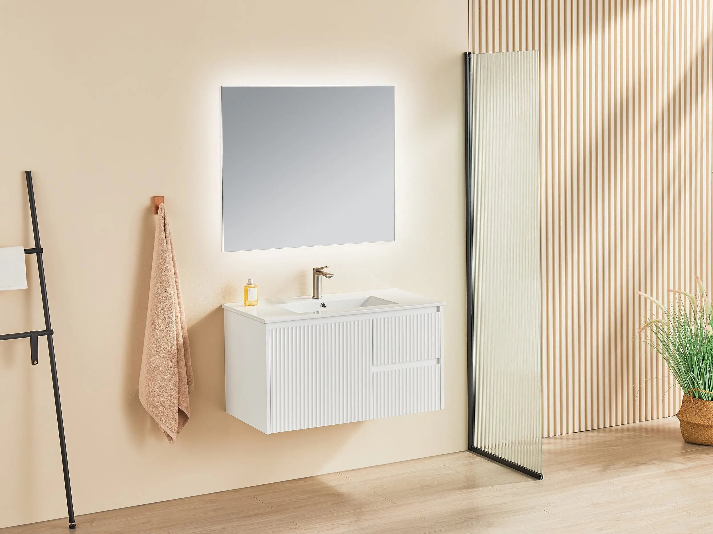 Brindabella Wall Hung PVC Cabinet 900mm (Matte White) Poseidon