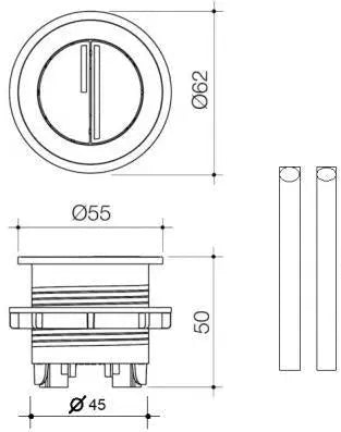 BTW Round Cistern Button – Black mercioaustralia