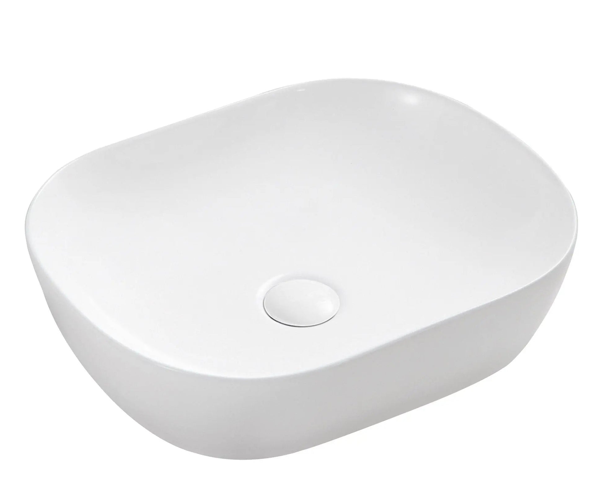 Chur 46 Counter-top Round-edged Square Basin - Matt White mercioaustralia