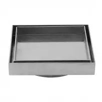 120x120mm Chrome Tile Insert Drain Aquaperla