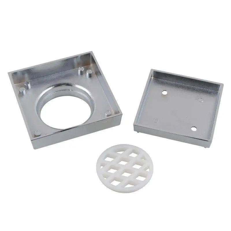 115x115mm Chrome Tile Insert Drain Aquaperla