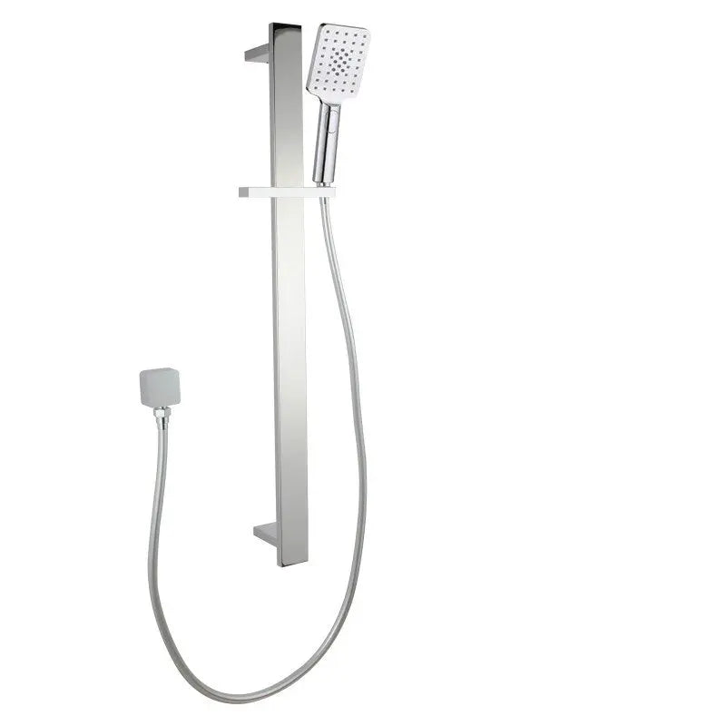 Chrome Shower Rail with Handheld Shower Aquaperla