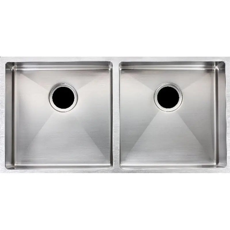 Handmade Stainless Steel Chrome Double Bowl Kitchen Sink 1.2mm (Top/Flush/Undermount) 860*440*200mm Aquaperla