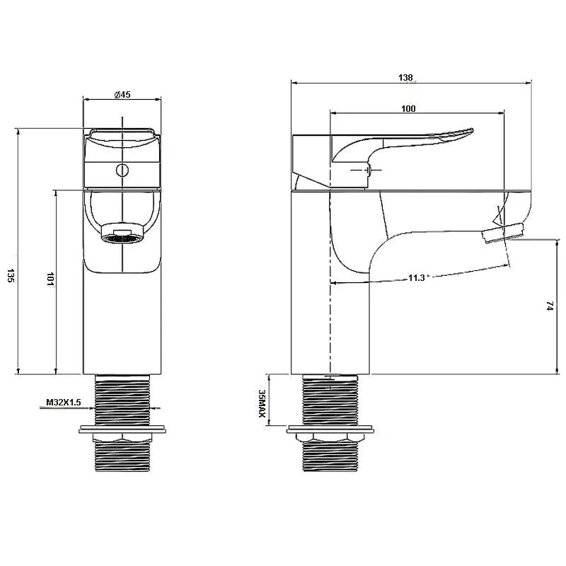 Chrome Basin Mixer Aquaperla