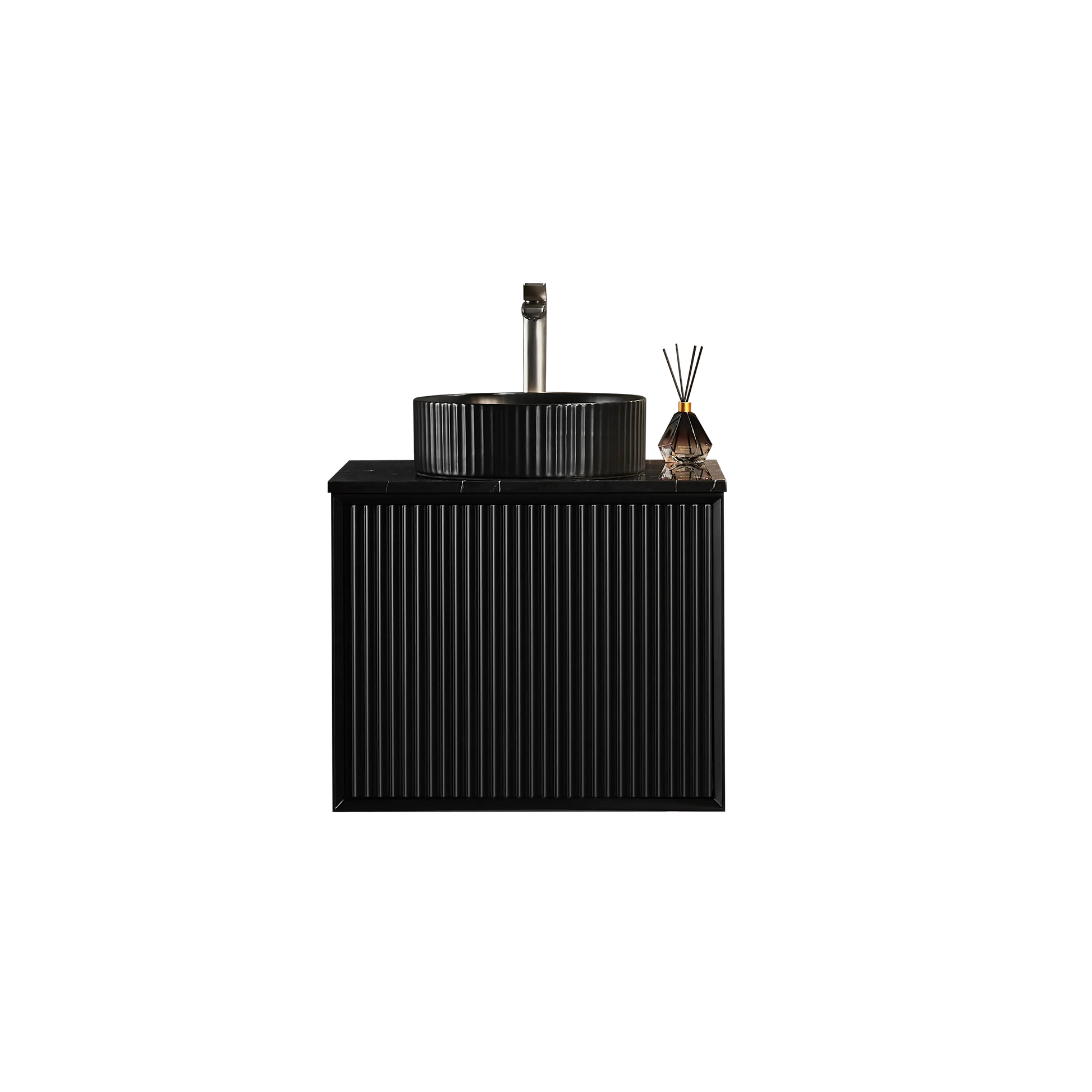 Kirribilli Wall Hung PVC Cabinet 600mm (Matte Black) - Clearance Poseidon