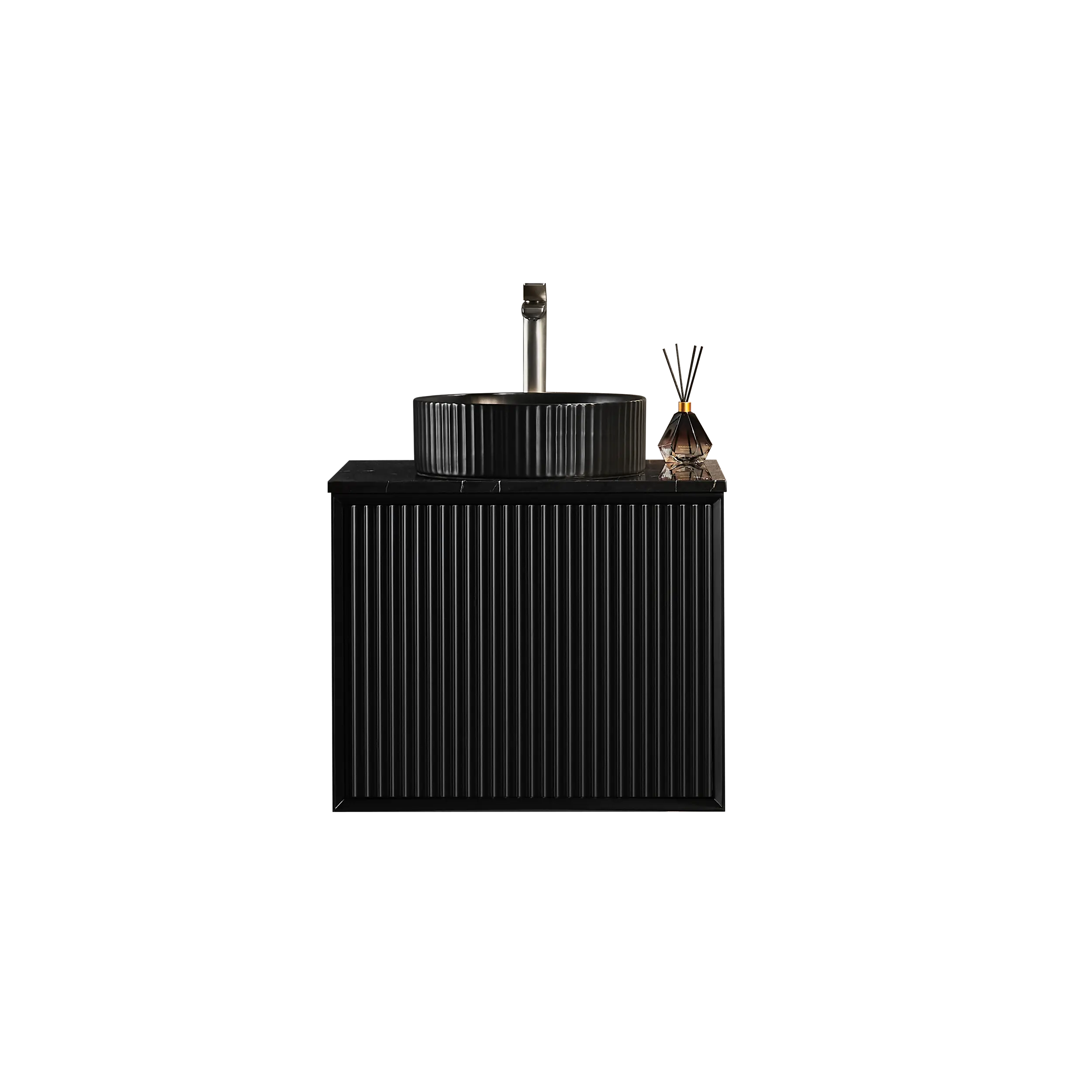 Kirribilli Wall Hung PVC Cabinet 600mm (Matte Black) - Clearance Poseidon