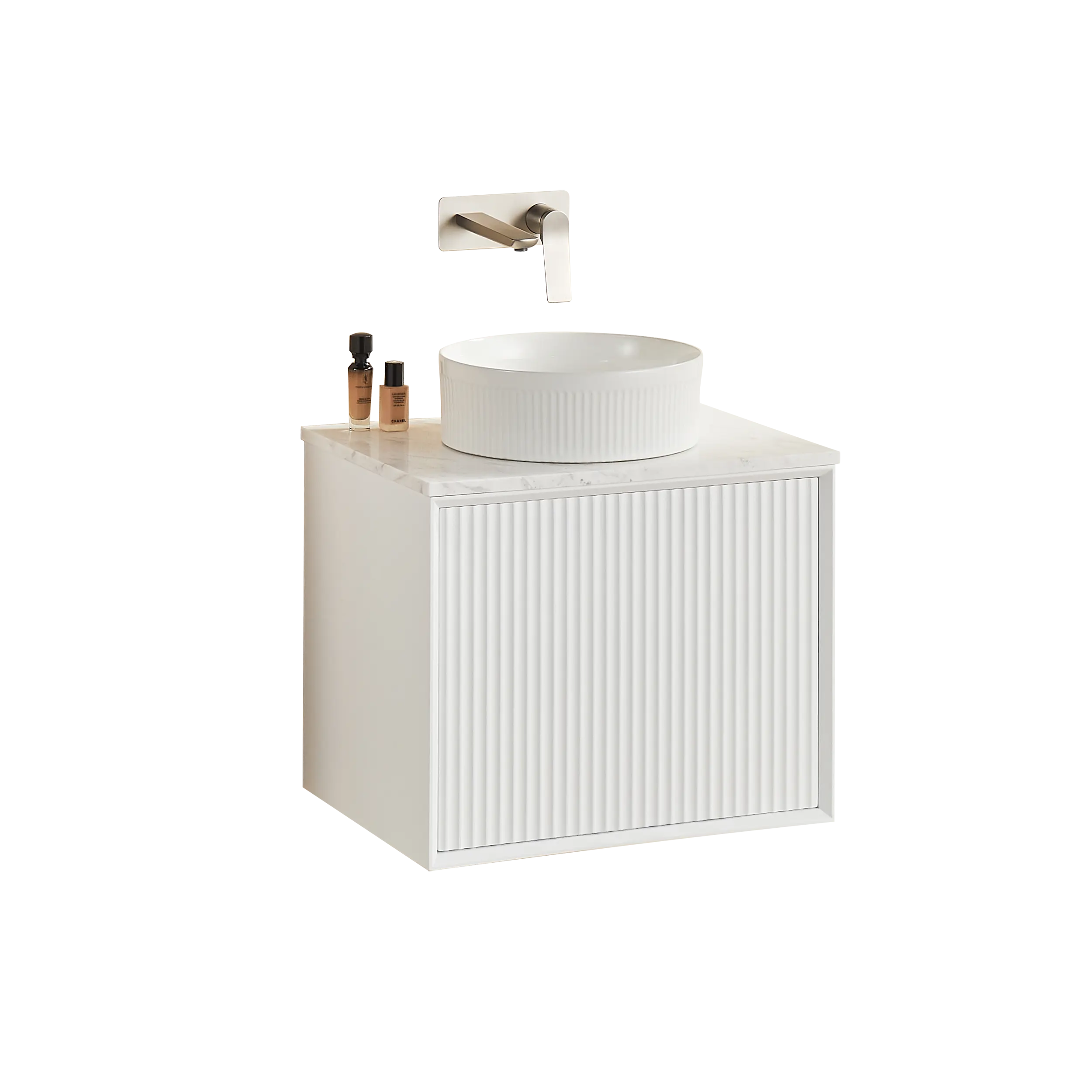 Kirribilli Wall Hung PVC Cabinet 600mm (Matte White) - Clearance Poseidon