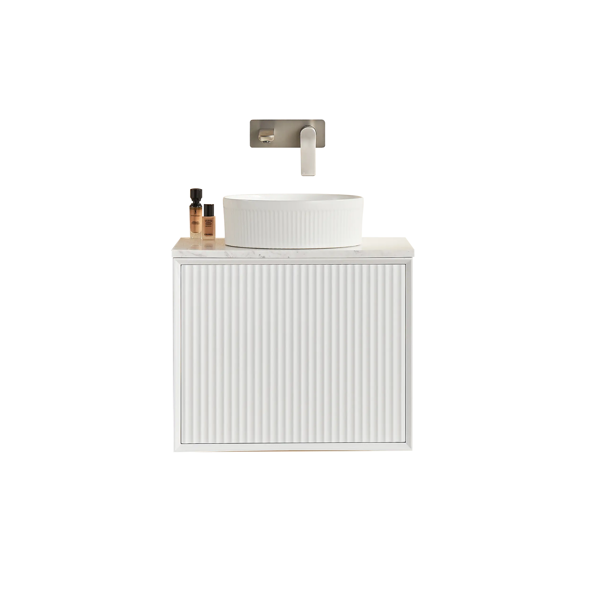 Kirribilli Wall Hung PVC Cabinet 600mm (Matte White) - Clearance Poseidon