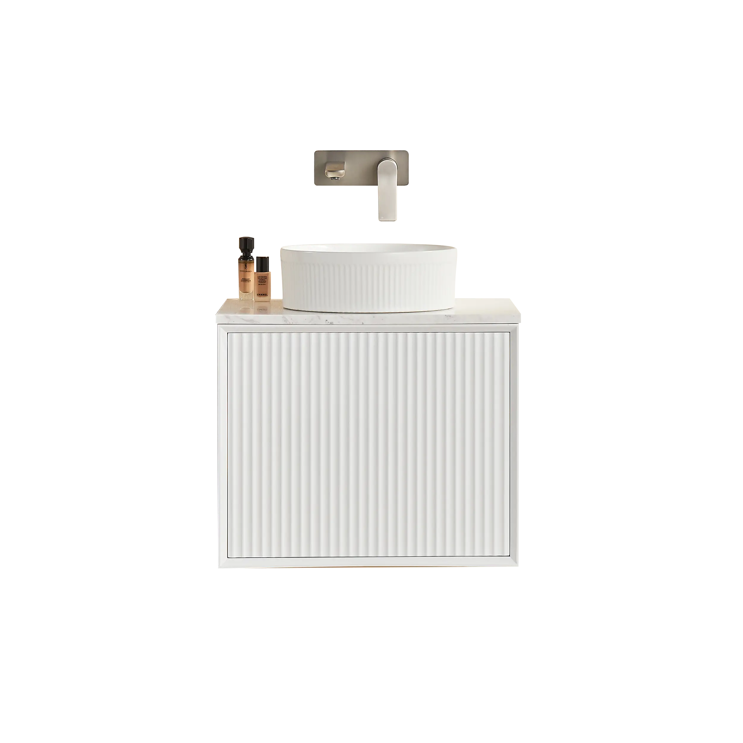 Kirribilli Wall Hung PVC Cabinet 600mm (Matte White) - Clearance Poseidon