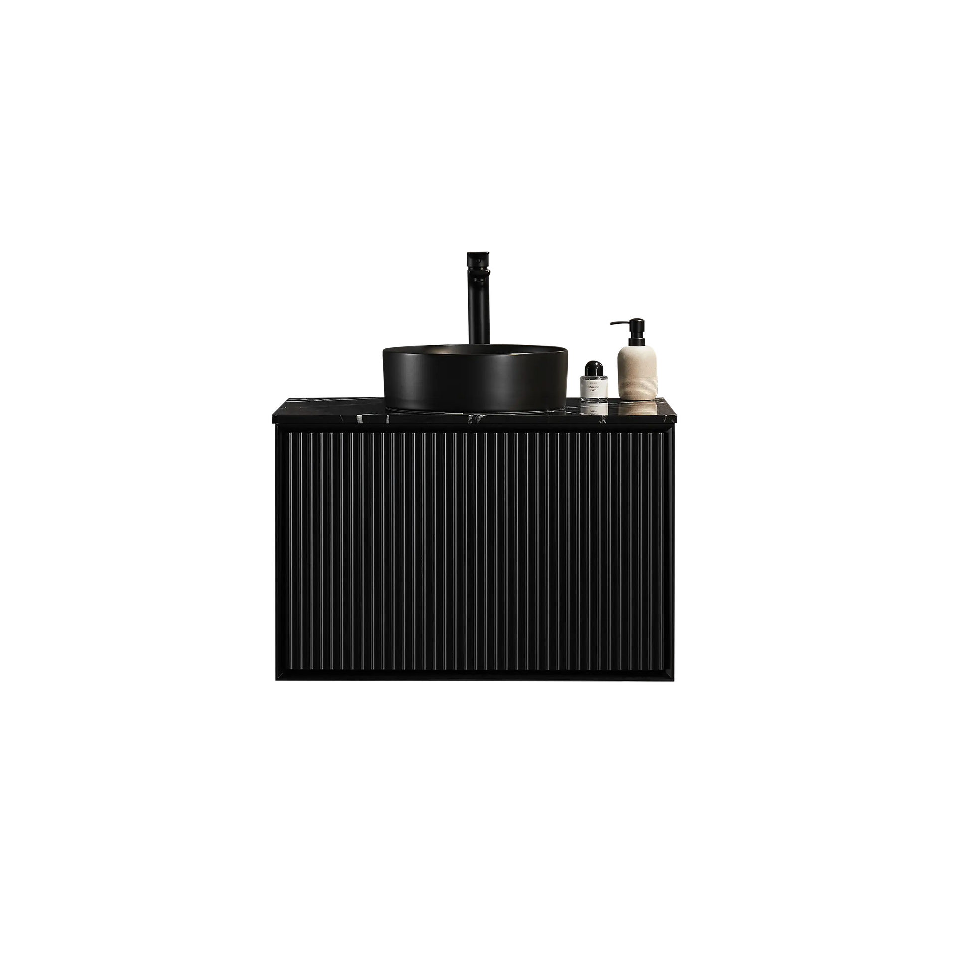 Kirribilli Wall Hung PVC Cabinet 750mm (Matte Black) - Clearance Poseidon