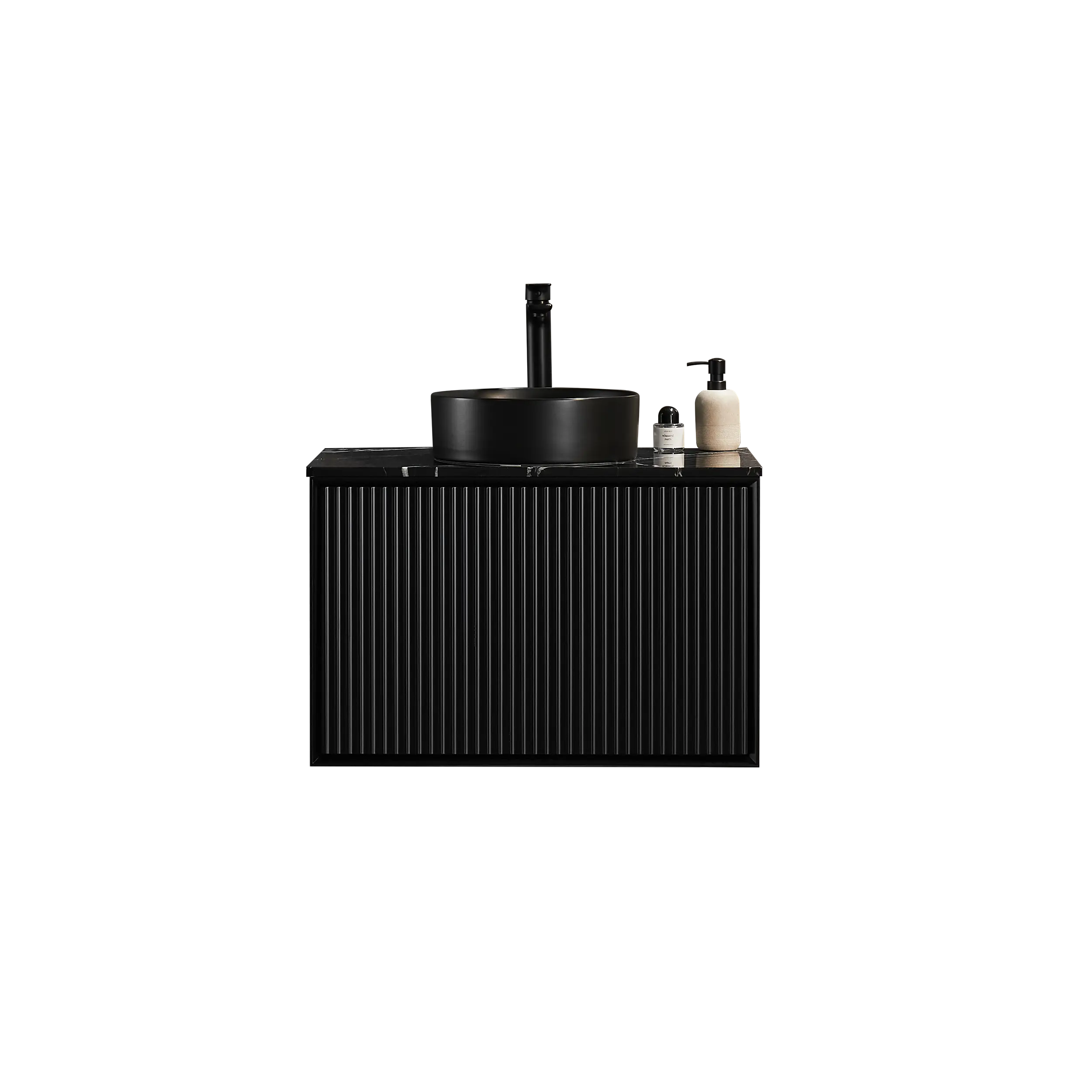 Kirribilli Wall Hung PVC Cabinet 750mm (Matte Black) - Clearance Poseidon