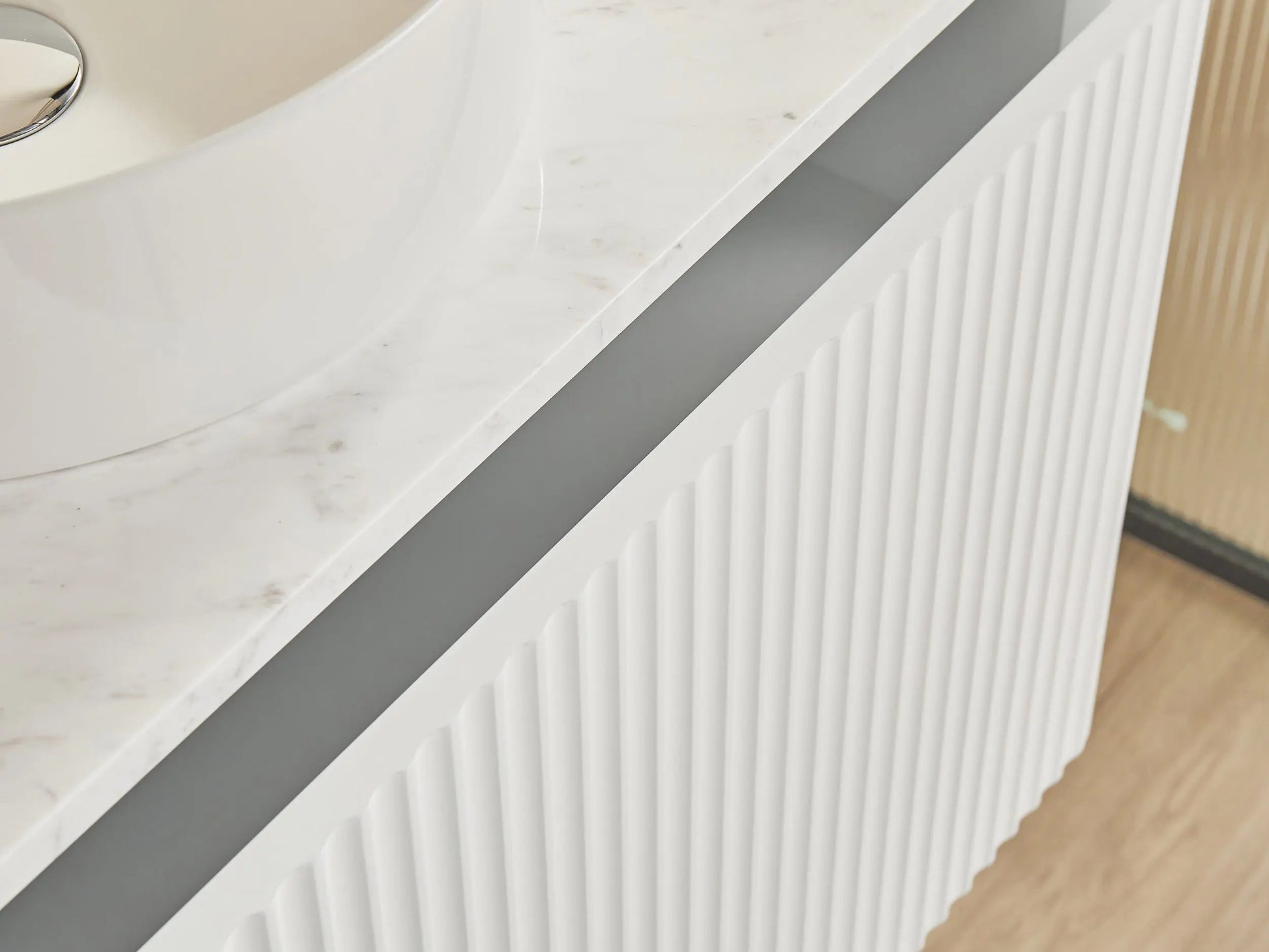 Kirribilli Wall Hung PVC Cabinet 750mm (Matte White) - Clearance Poseidon