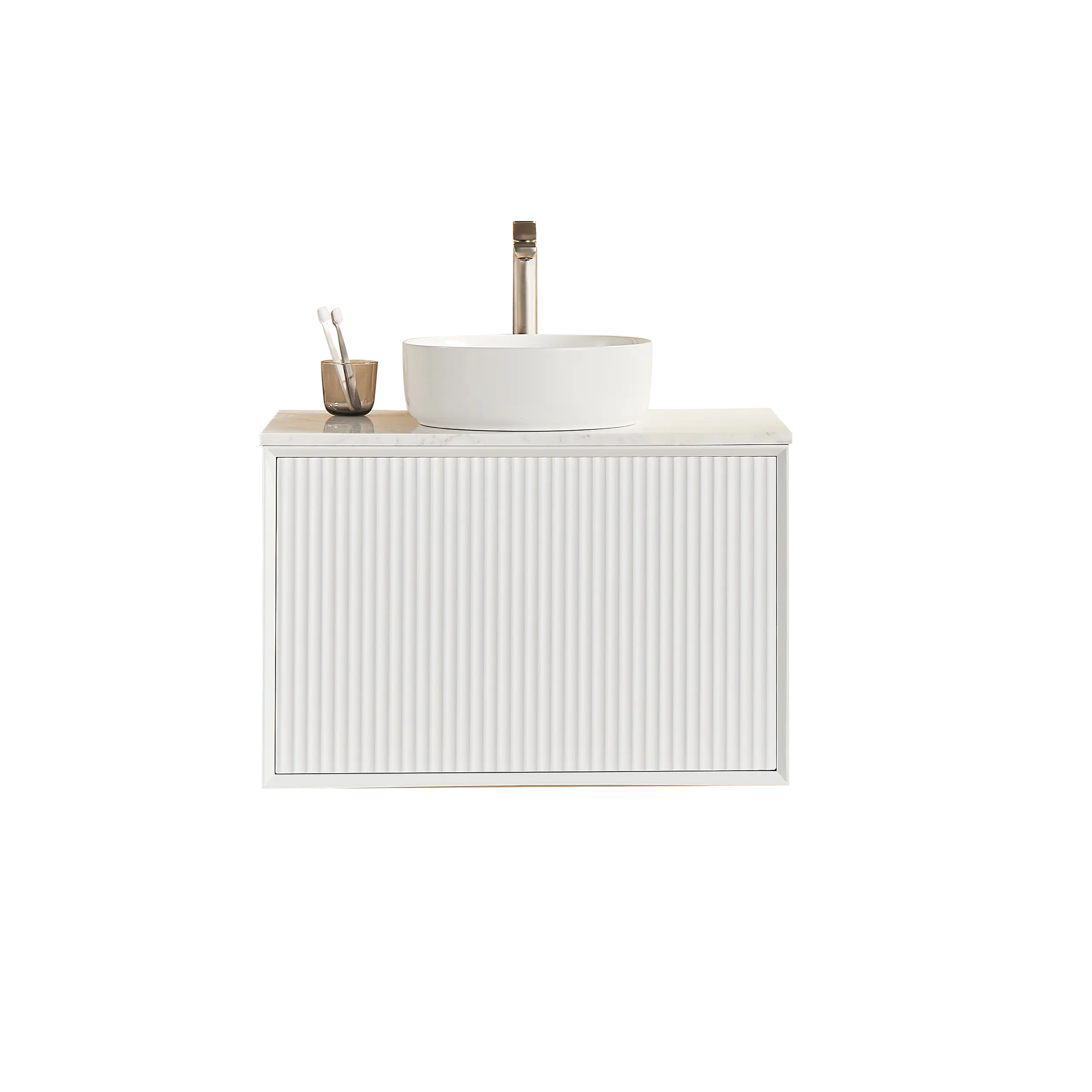 Kirribilli Wall Hung PVC Cabinet 750mm (Matte White) - Clearance Poseidon