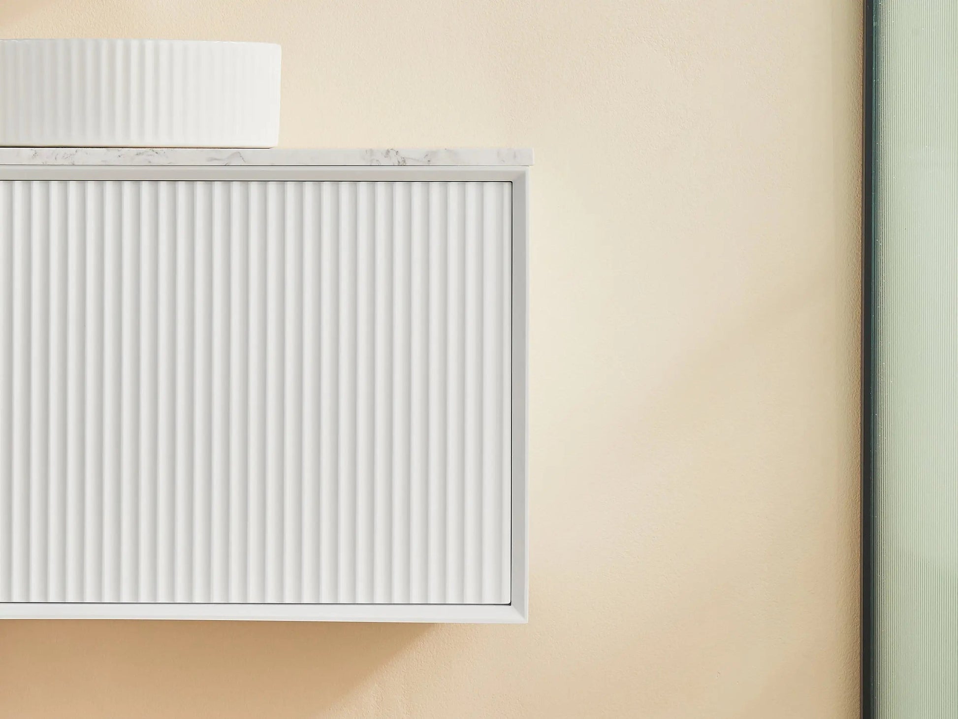 Kirribilli Wall Hung PVC Cabinet 900mm (Matte White) - Clearance Poseidon