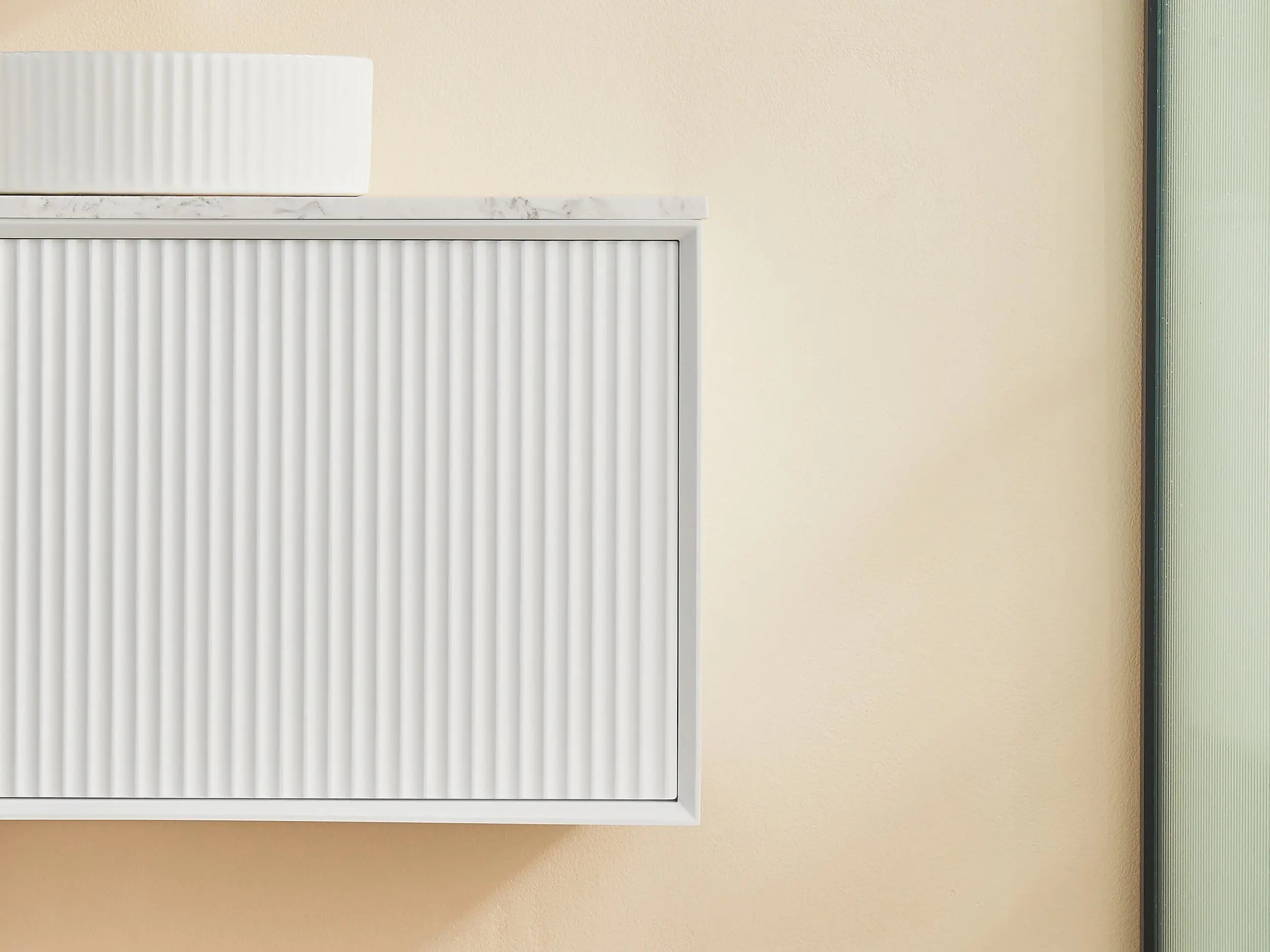 Kirribilli Wall Hung PVC Cabinet 900mm (Matte White) - Clearance Poseidon