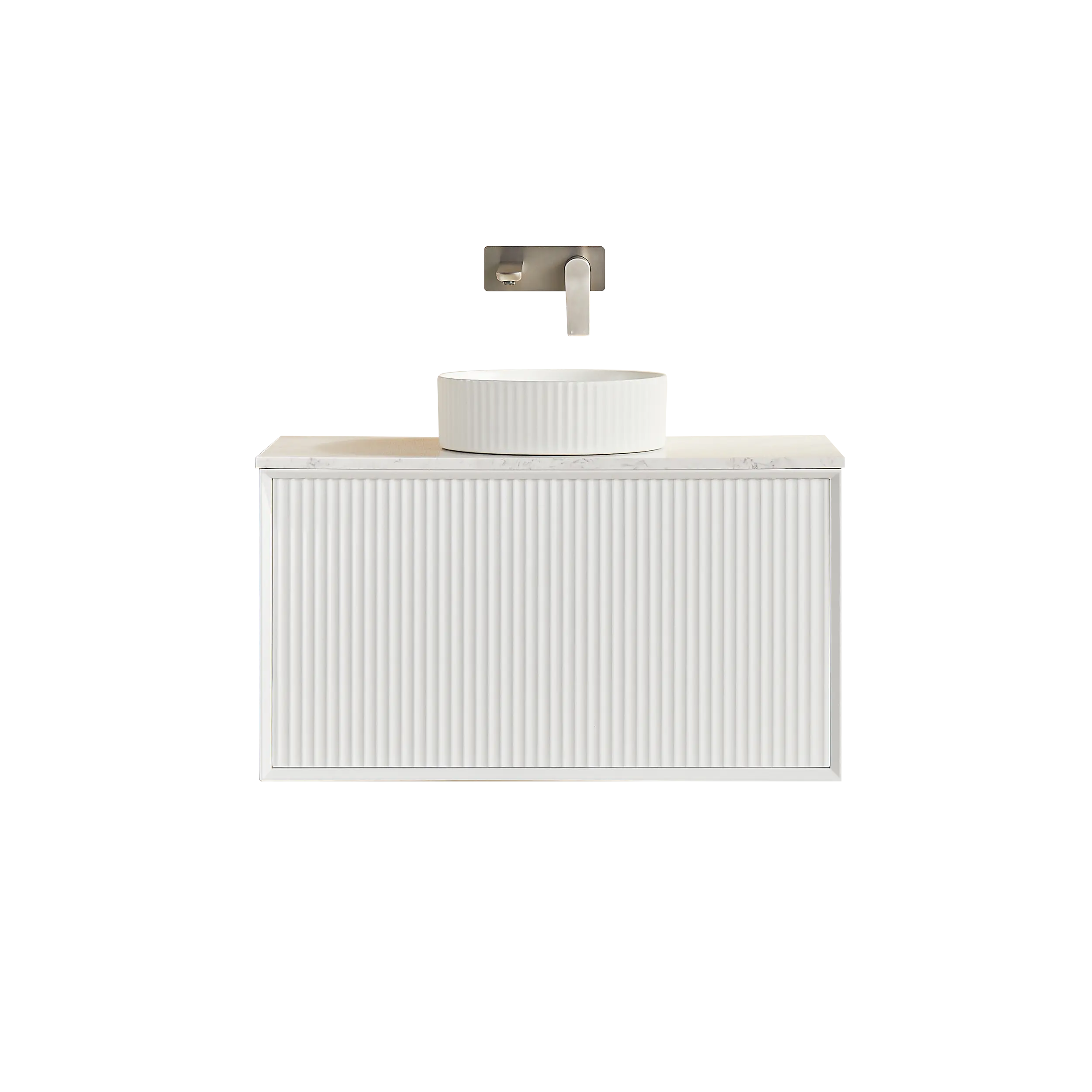 Kirribilli Wall Hung PVC Cabinet 900mm (Matte White) - Clearance Poseidon