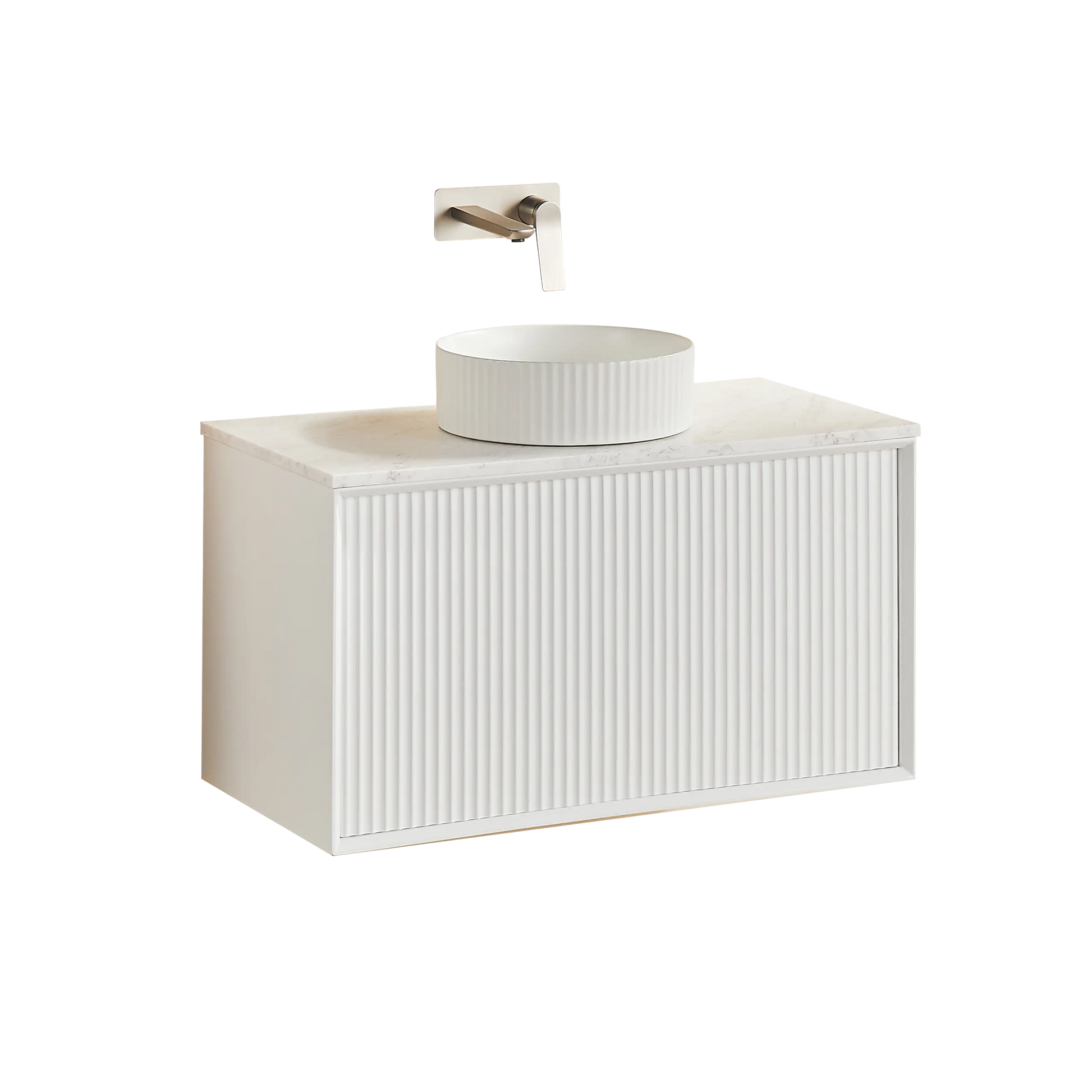 Kirribilli Wall Hung PVC Cabinet 900mm (Matte White) - Clearance Poseidon
