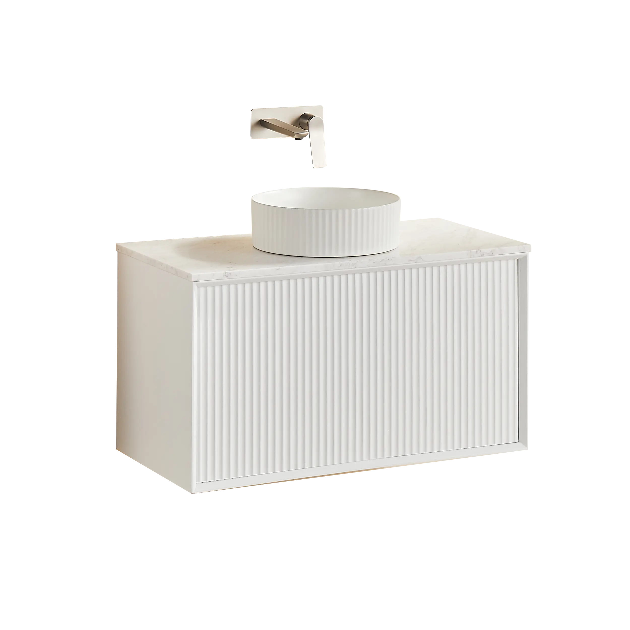 Kirribilli Wall Hung PVC Cabinet 900mm (Matte White) - Clearance Poseidon
