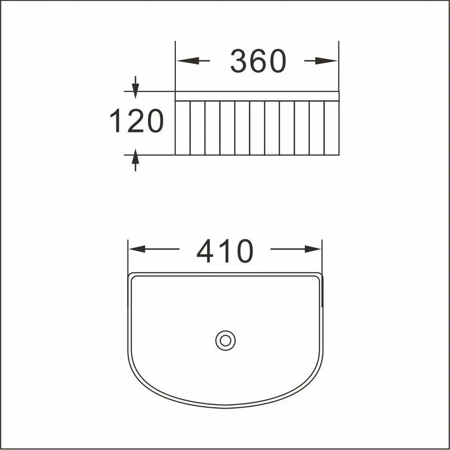 Cora 40 Counter-Top Fluted Arch Basin - Matt White mercioaustralia