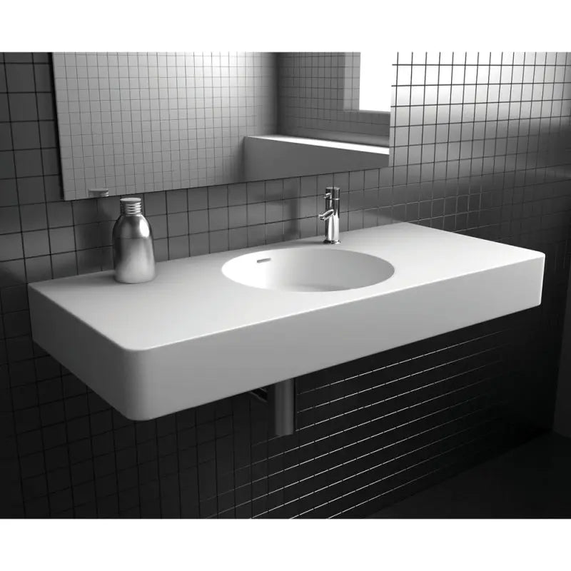 Encanto 1000 Solid Surface Wall Basin, 1 Tap Hole fienza