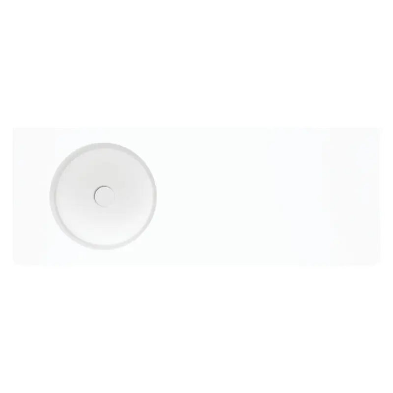 Encanto 1200 Solid Surface Wall Basin, Left-Hand Bowl, No Tap Hole fienza