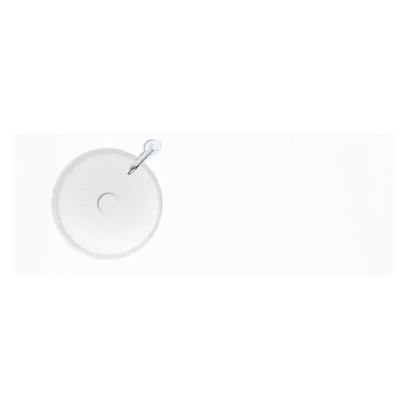 Encanto 1200 Solid Surface Wall Basin, Left-Hand Bowl, 1 Tap Hole fienza