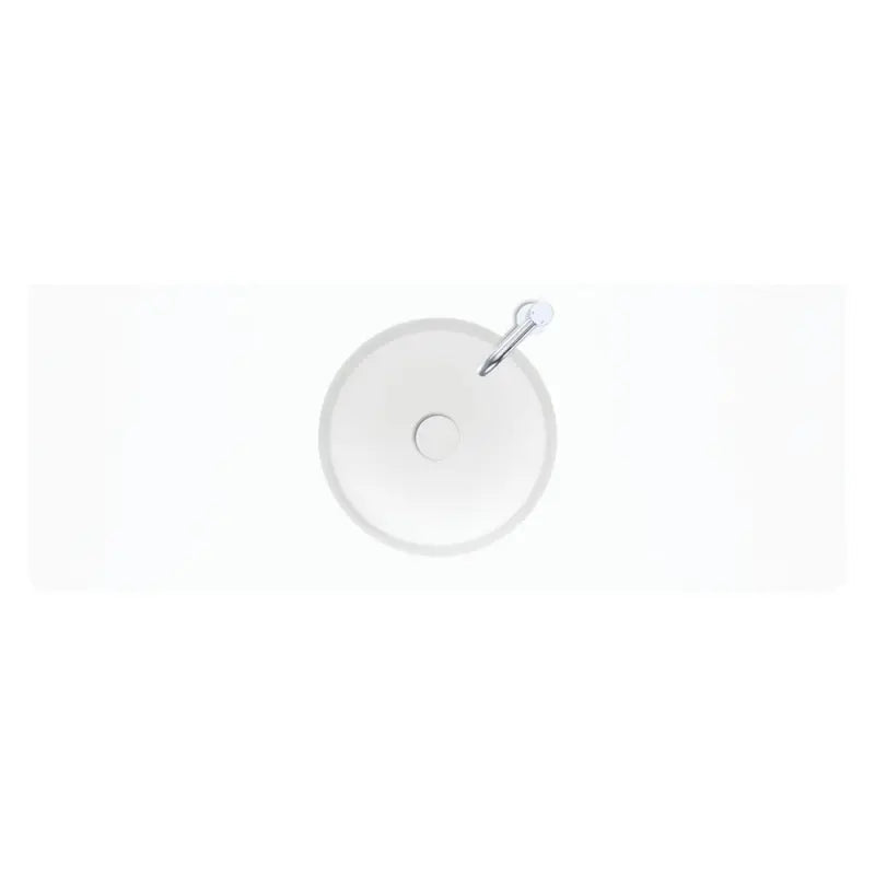 Encanto 1200 Solid Surface Wall Basin, Centre Bowl, 1 Tap Hole fienza