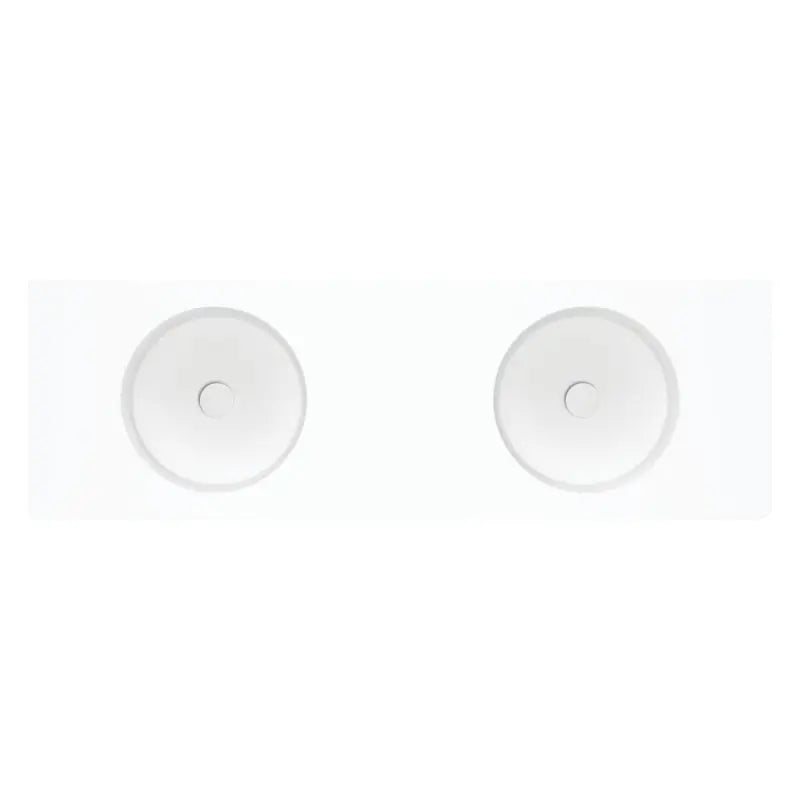 Encanto 1400 Solid Surface Wall Basin, Double Bowl, No Tap Hole fienza
