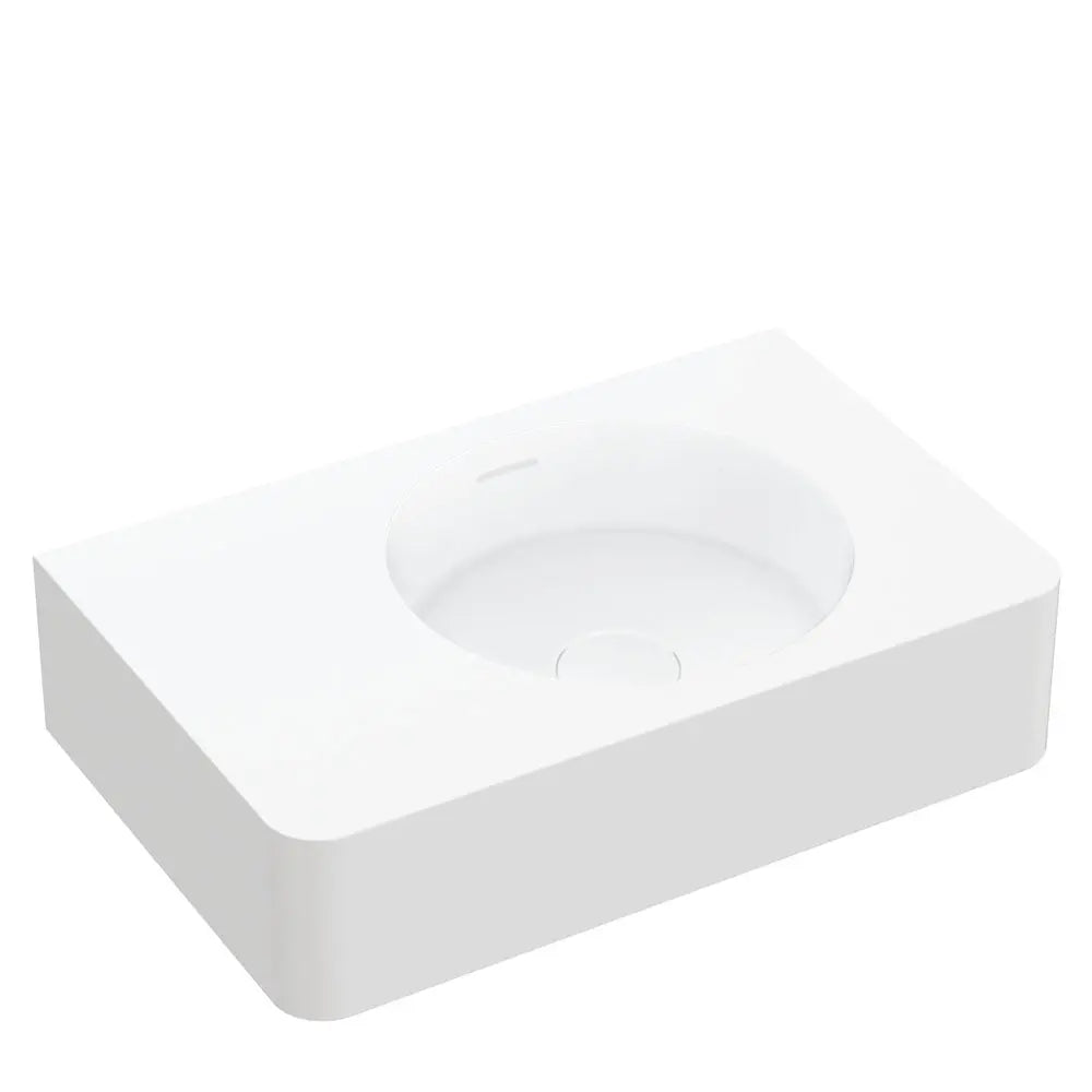 Encanto 470 Solid Surface Wall Basin, No Tap Hole fienza