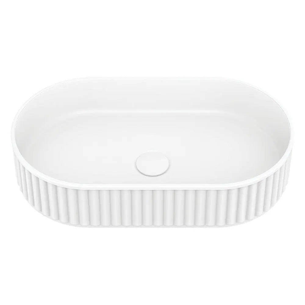 Minka Pill Solid Surface Above Counter Basin, Matte White fienza