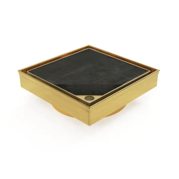 Brushed Gold Stainless Steel Tile Insert Square Floor Waste Somer