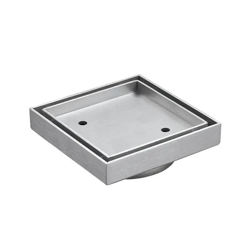 Brushed Nickel Stainless Steel Tile Insert Square Floor Waste Somer
